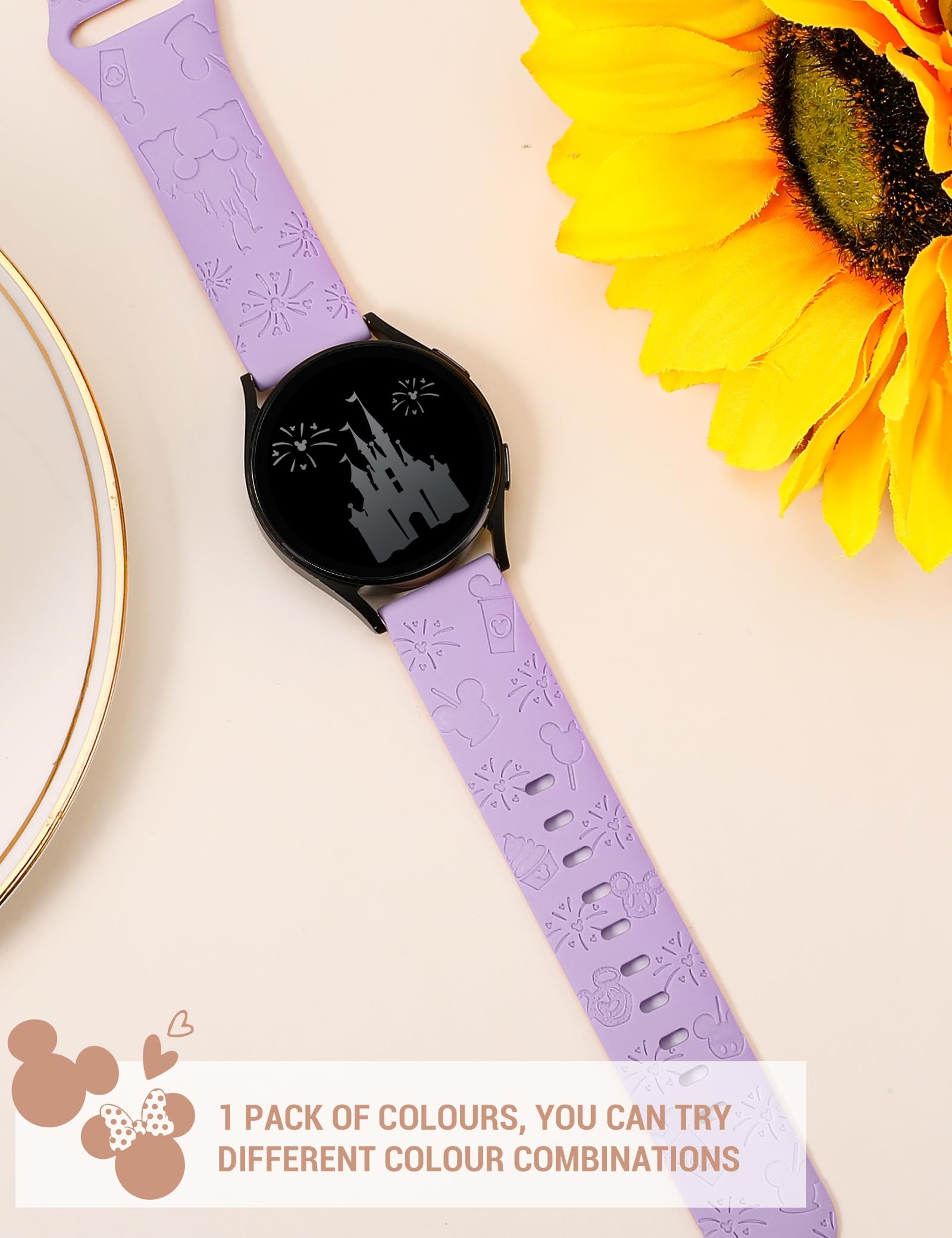 Girovo Cartoon Watch Band for Samsung Galaxy Watch 6/5/4 - Soft Silicone Strap for Sports & Daily Wear