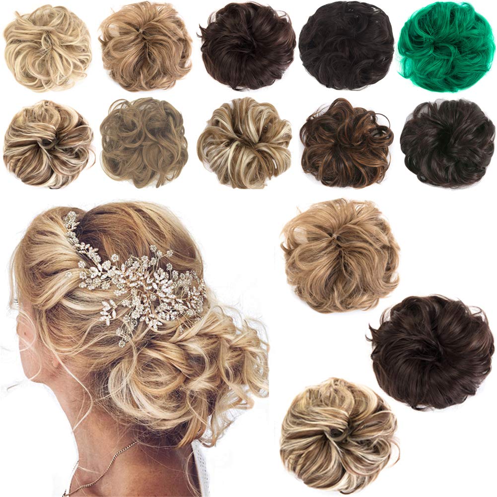 Messy Bun Hair Extensions for Women - Curly Chignon Hairpieces for Wedding, Prom & Special Occasions | Natural-Looking Updo Accessories