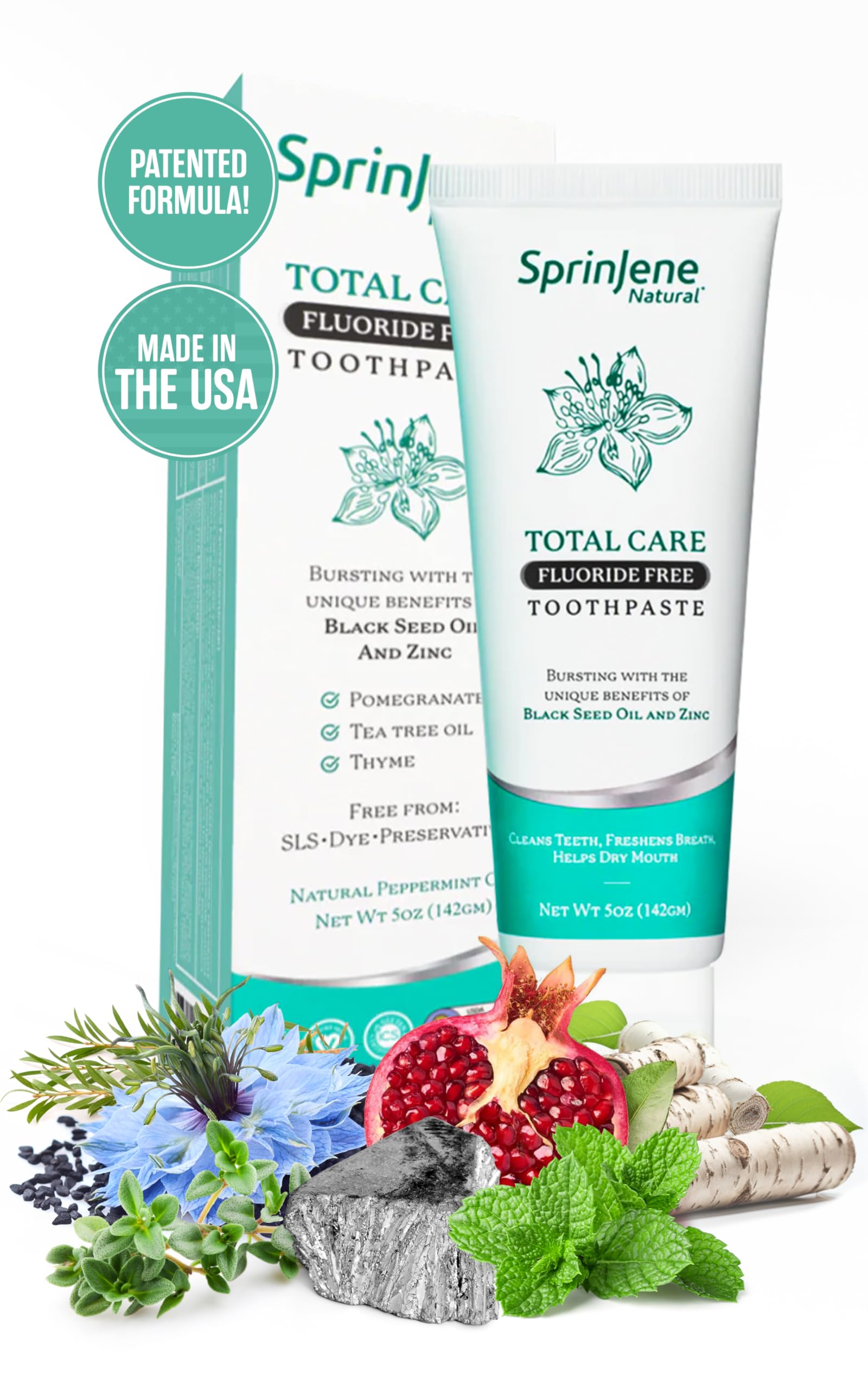 **SprinJene Natural Sonic Electric Toothbrush & Fluoride-Free Toothpaste Set – Vegan, Dye-Free, SLS-Free for Clean Teeth, Healthy Gums & Fresh Breath – Ideal for Sensitive Teeth & Dry Mouth Relief – Perfect for Home & Travel Use**