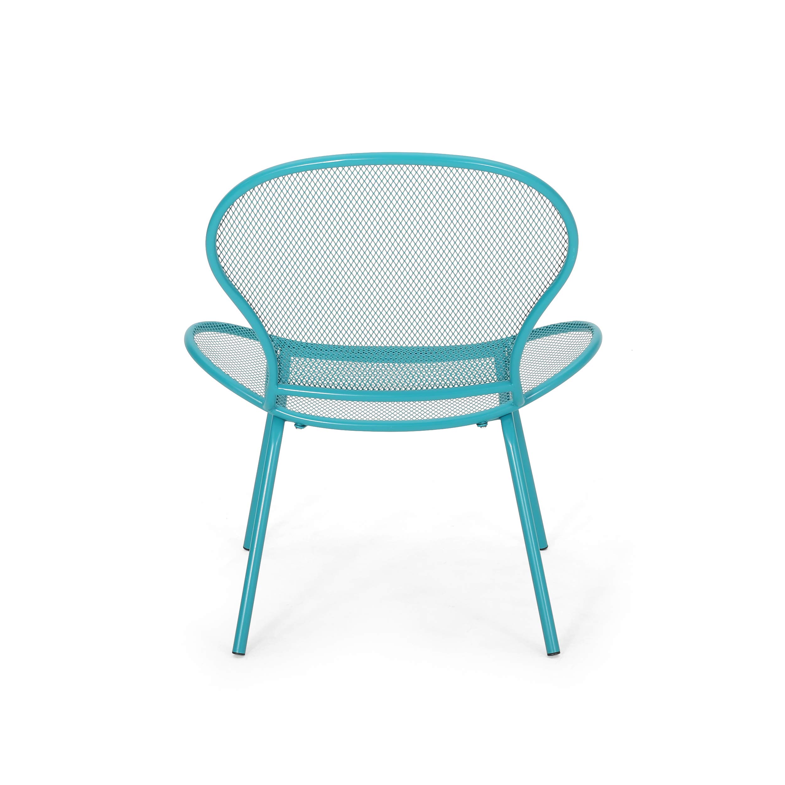 310352 Matte Teal Patio Dining Chairs - Outdoor Furniture Set for Garden, Poolside & Backyard Entertaining | Great Deal Furniture