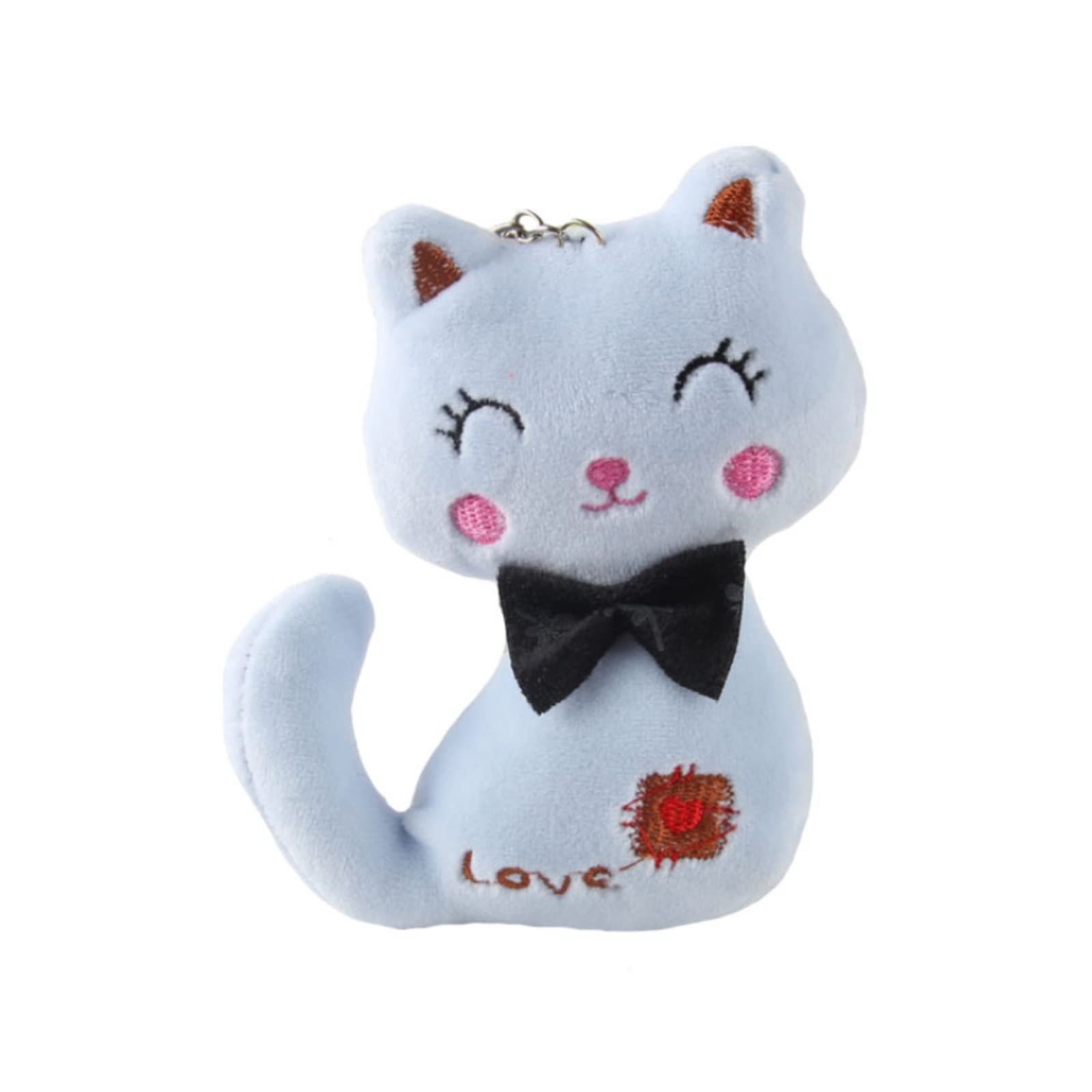 12cm Cute Soft Cat Plush Toy with Keychain - Stuffed Animal Plushie for Kids, Bag Pendant & Key Ring Gift for Children - Perfect for Birthday Presents, School Rewards and Car Decorations