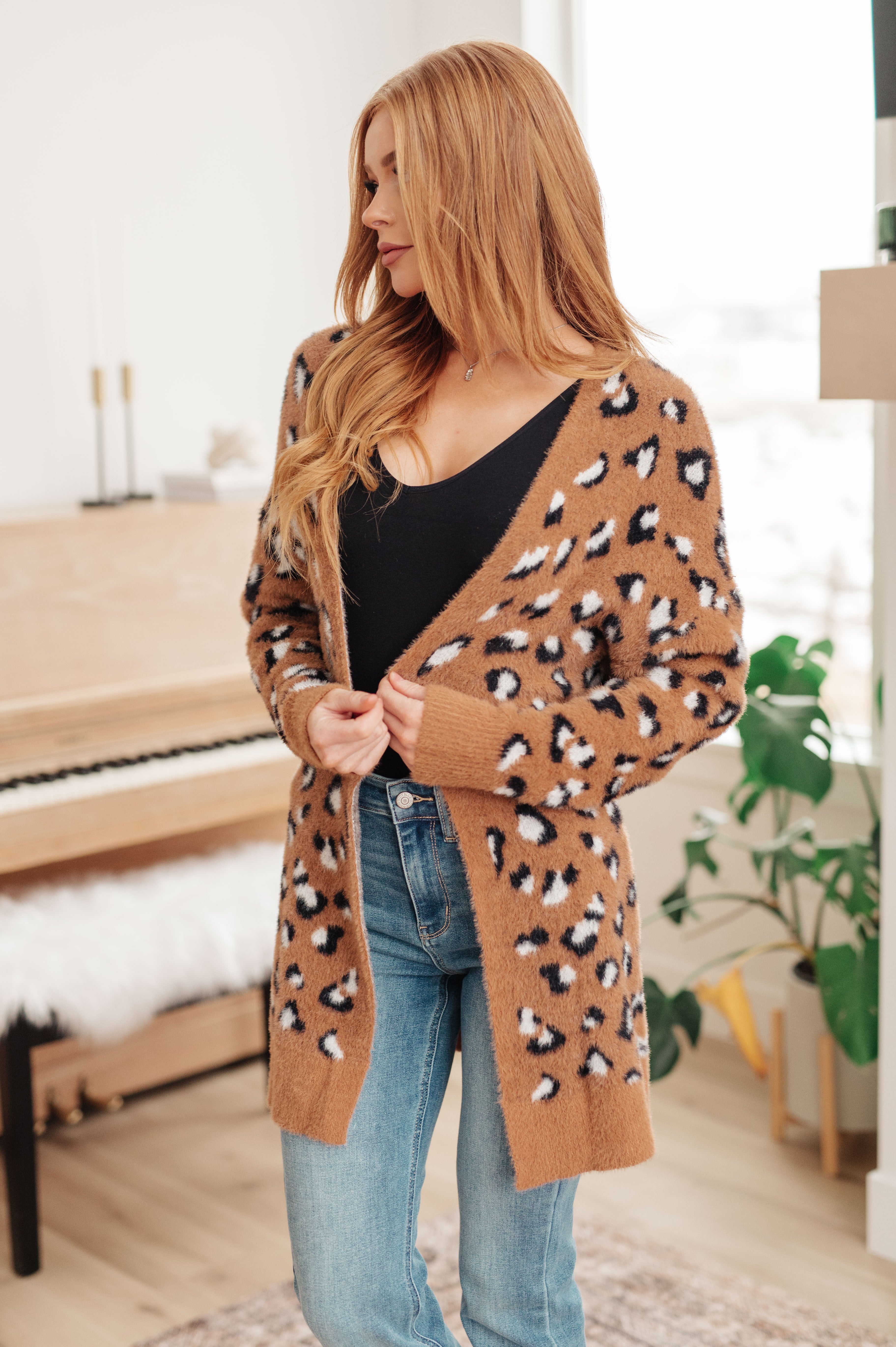 Animal Instinct Longline Cardigan for Women - Cozy Open Front Knit Sweater | Perfect for Fall Layering, Casual Outfits & Coffee Dates