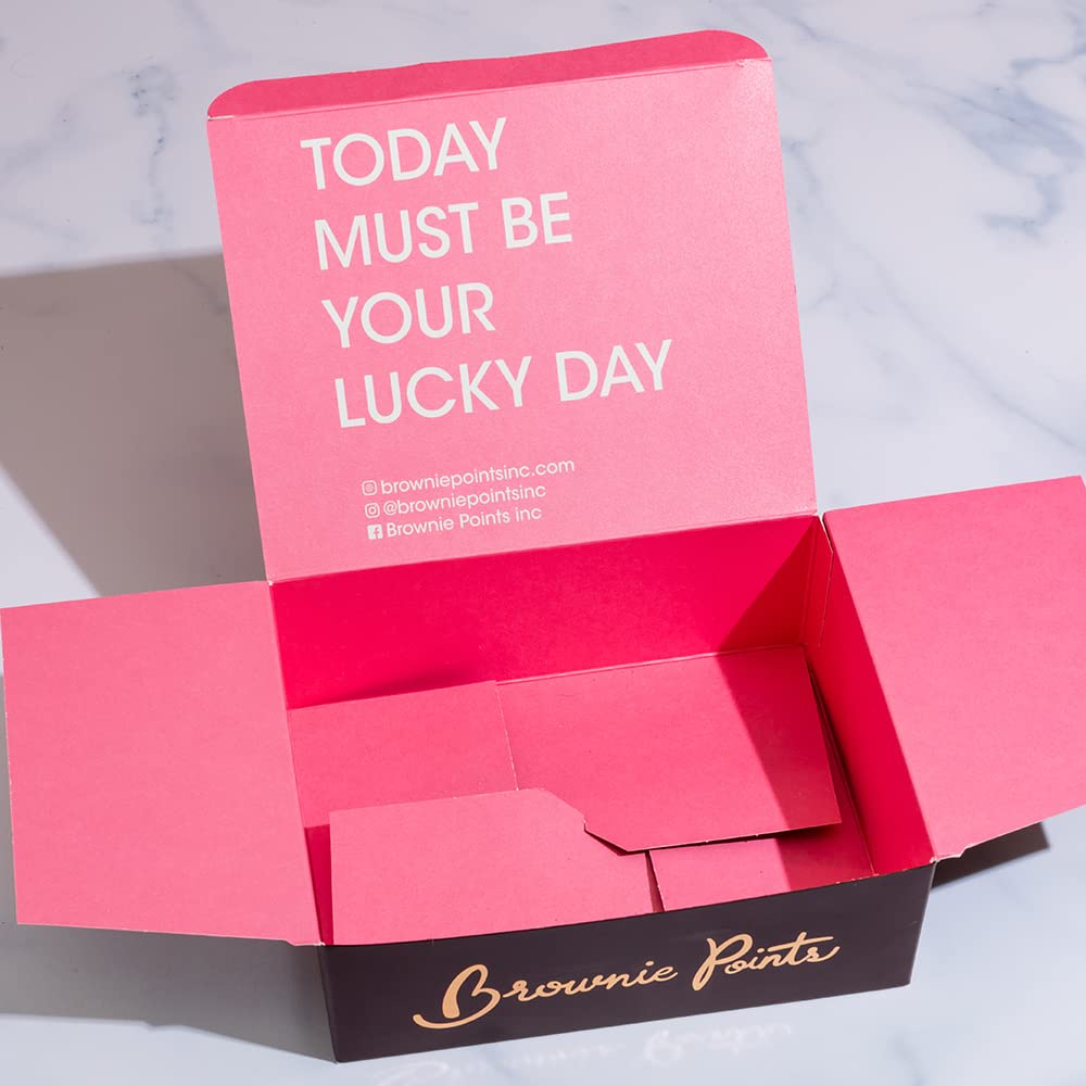 Gourmet Fudge Chocolate Brownies Gift Box - 30 Individually Wrapped Mini Brownies for Birthday, Anniversary, Holidays | Perfect Gift for Him, Her, Friends & Family | Brownie Points BP_BABY30 with Decorative Bow