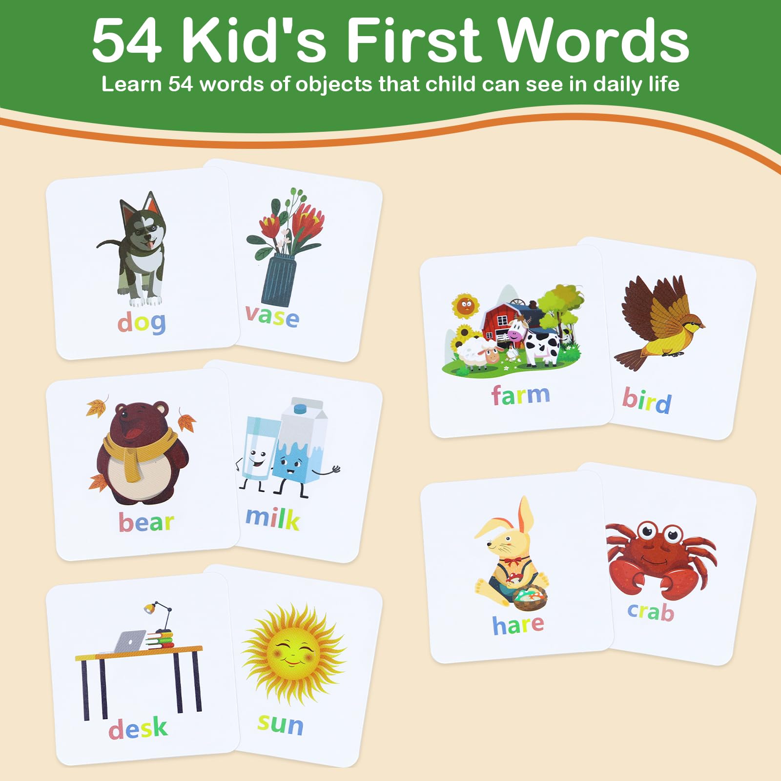Kids Spelling Game with 54 Flash Cards & Blocks - Fun Learning Toy for Ages 3-8 | Perfect for Preschool Education & Family Game Night
