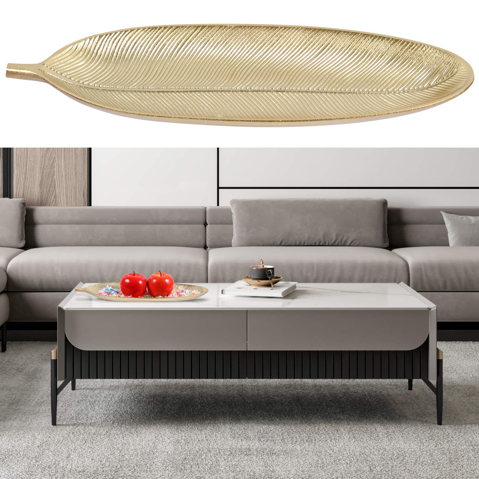 BESPORTBLE Wooden Leaf-Shaped Serving Tray - Snack Plate for Dried Fruits, Desserts, Salads & Appetizers | Eco-Friendly Food Storage & Party Platter for Home, Picnics & Entertaining