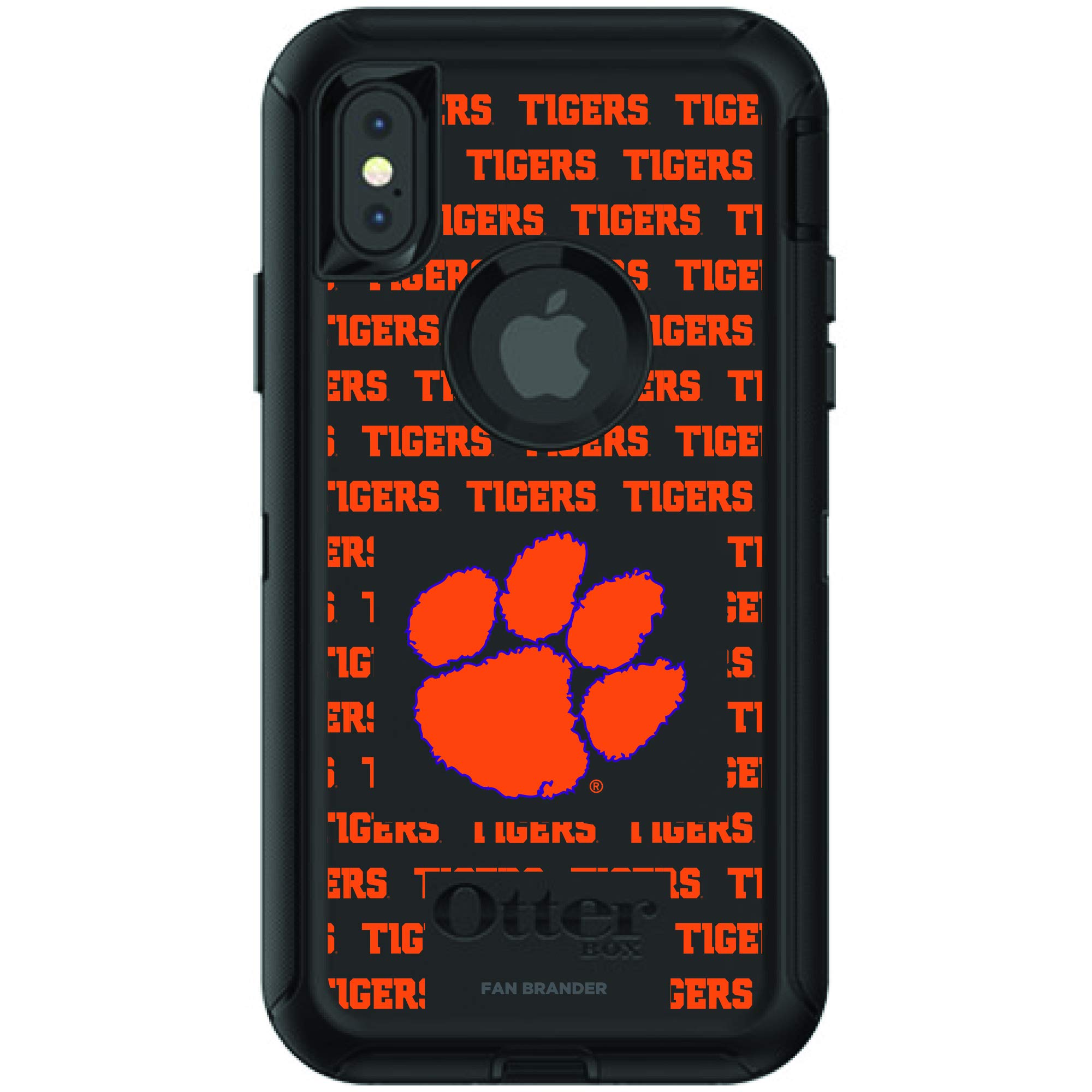 NCAA OtterBox Defender iPhone Case - Repeating Wordmark Design for Apple iPhone - Durable Protection for Sports Fans