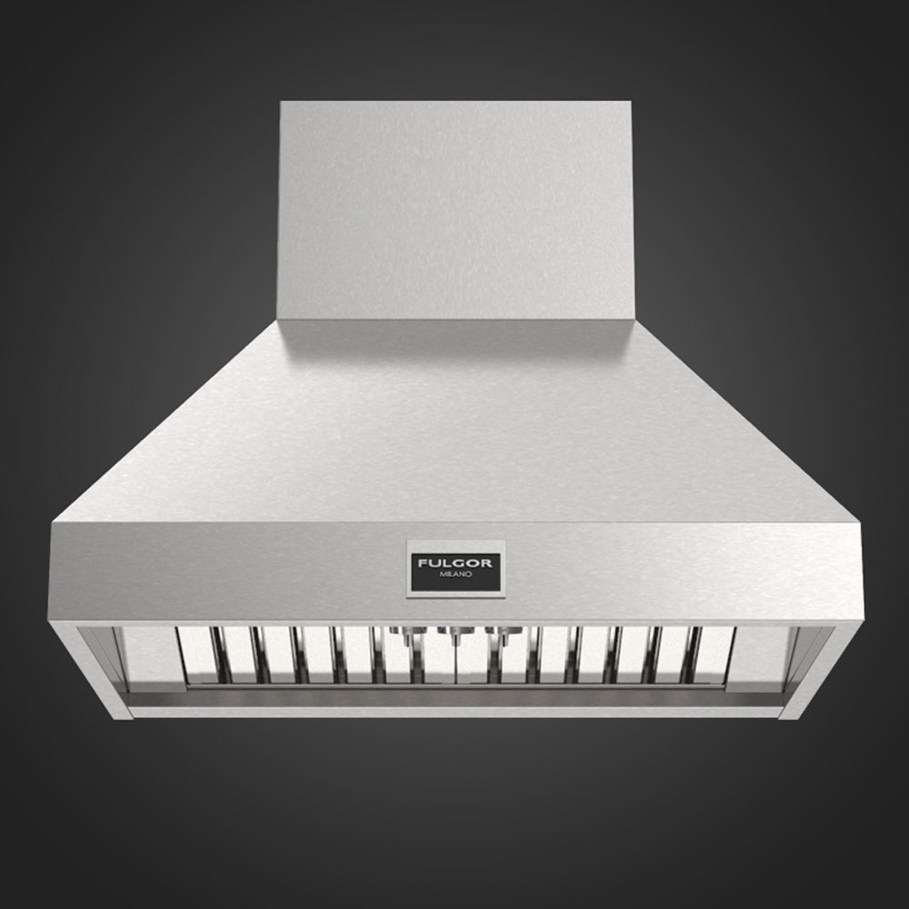 Fulgor Milano 36 Inch 1000 CFM Stainless Steel Wall Mount Range Hood - Professional Kitchen Ventilation for Home Cooking (Model F6PC36DS1) | Perfect for Modern Kitchens, Restaurants & Heavy Duty Cooking