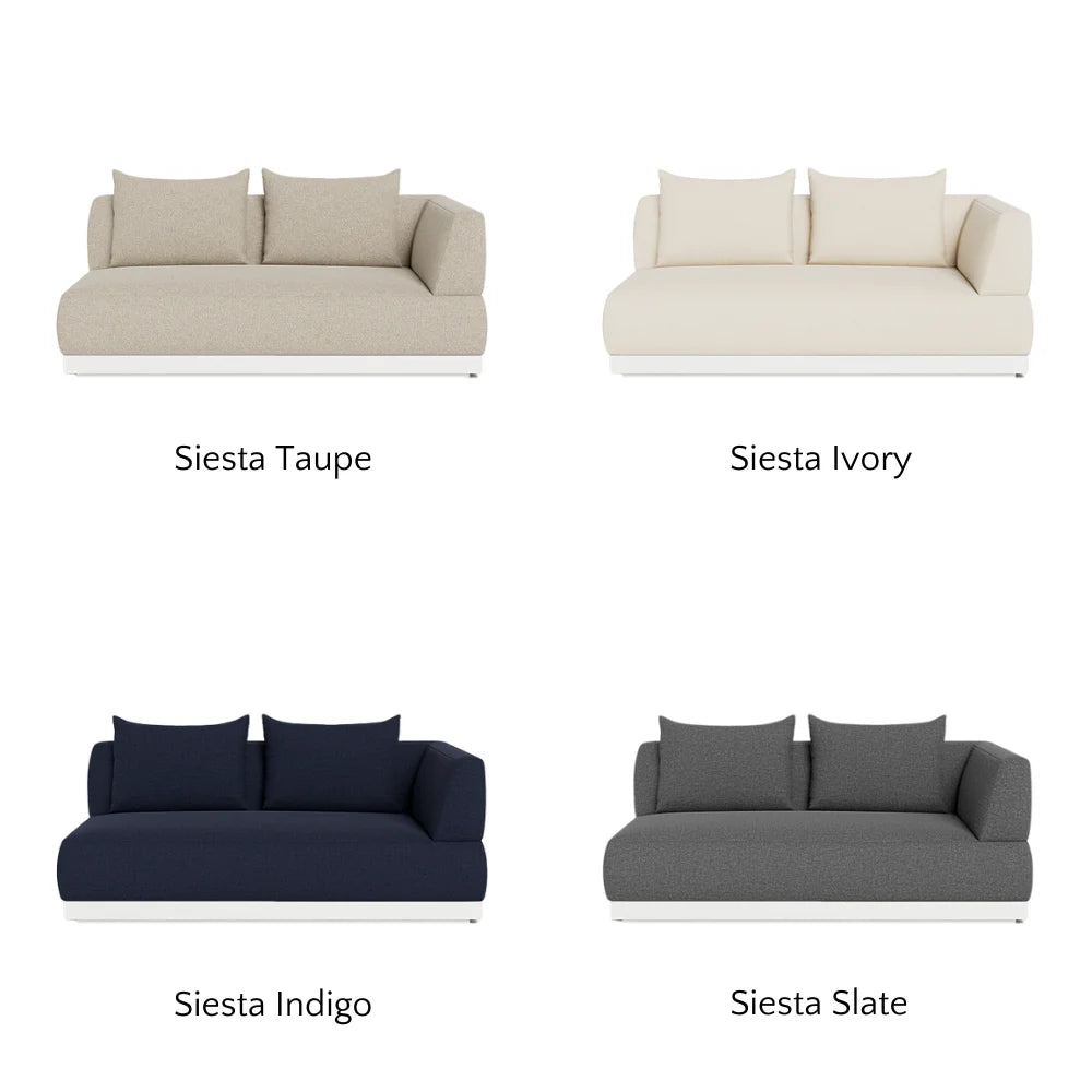 Amalfi 2-Seat Right-Arm Outdoor Sectional Sofa Set - Waterproof Patio Furniture for Backyard, Poolside & Garden Relaxation