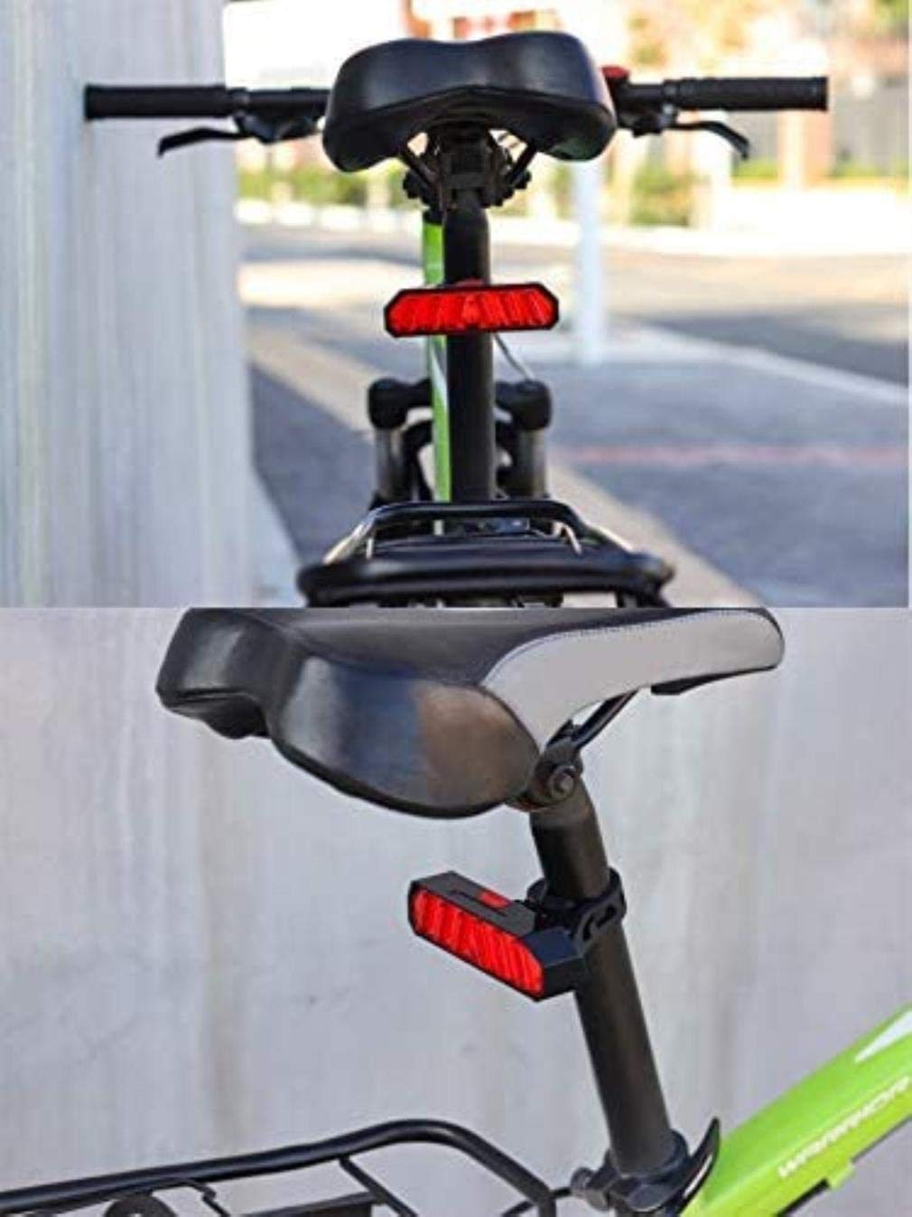 USB Rechargeable 100 Lumens LED Smart Bike Tail Light - Waterproof Bicycle Rear Light with Remote Control for Road Bikes, Mountain Bikes & Commuting - Night Riding Safety Gear for Cycling, Jogging & Outdoor Activities