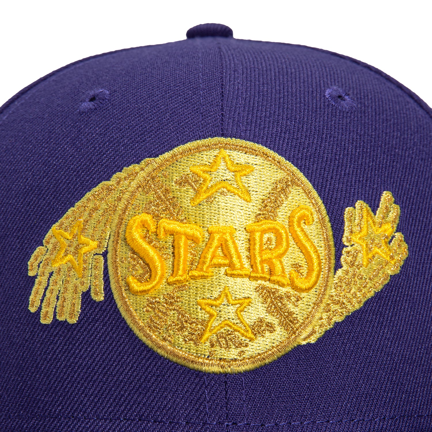 New Era 59Fifty Hollywood Stars Logo Patch Snapback Hat - Purple & Yellow Baseball Cap for Men & Women - Perfect for Sports, Streetwear & Fashion Outfits