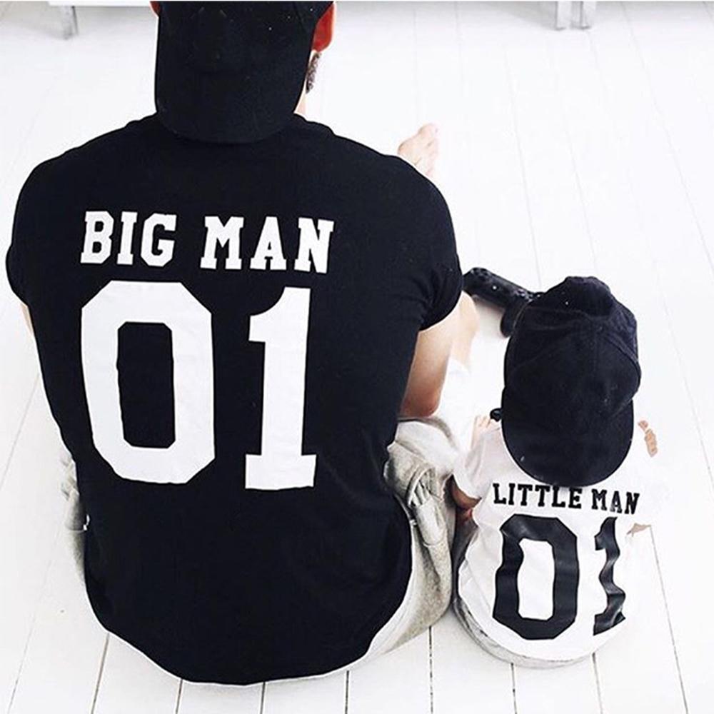 Big Man Little Man Matching T-Shirts for Father and Son - Cute Family Outfits for Casual Wear, Holidays & Photo Shoots