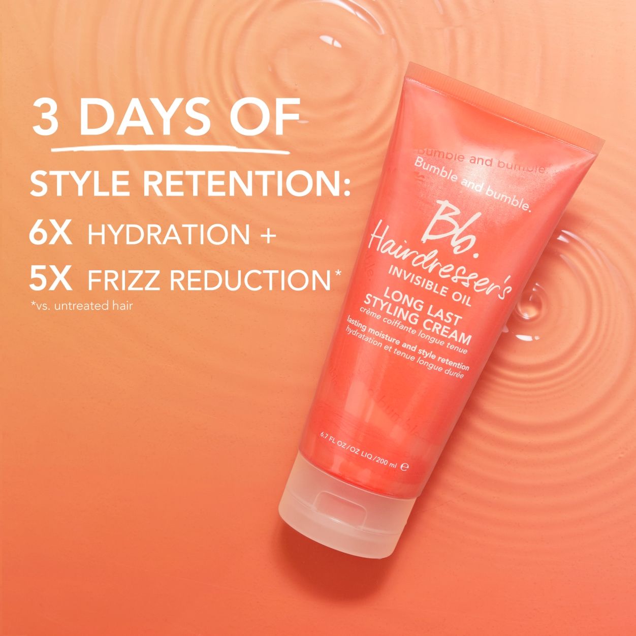 Professional Invisible Hair Styling Cream - Long Lasting Hydration & Frizz Control for All Hair Types - Perfect for Salon Styling & Daily Hair Care