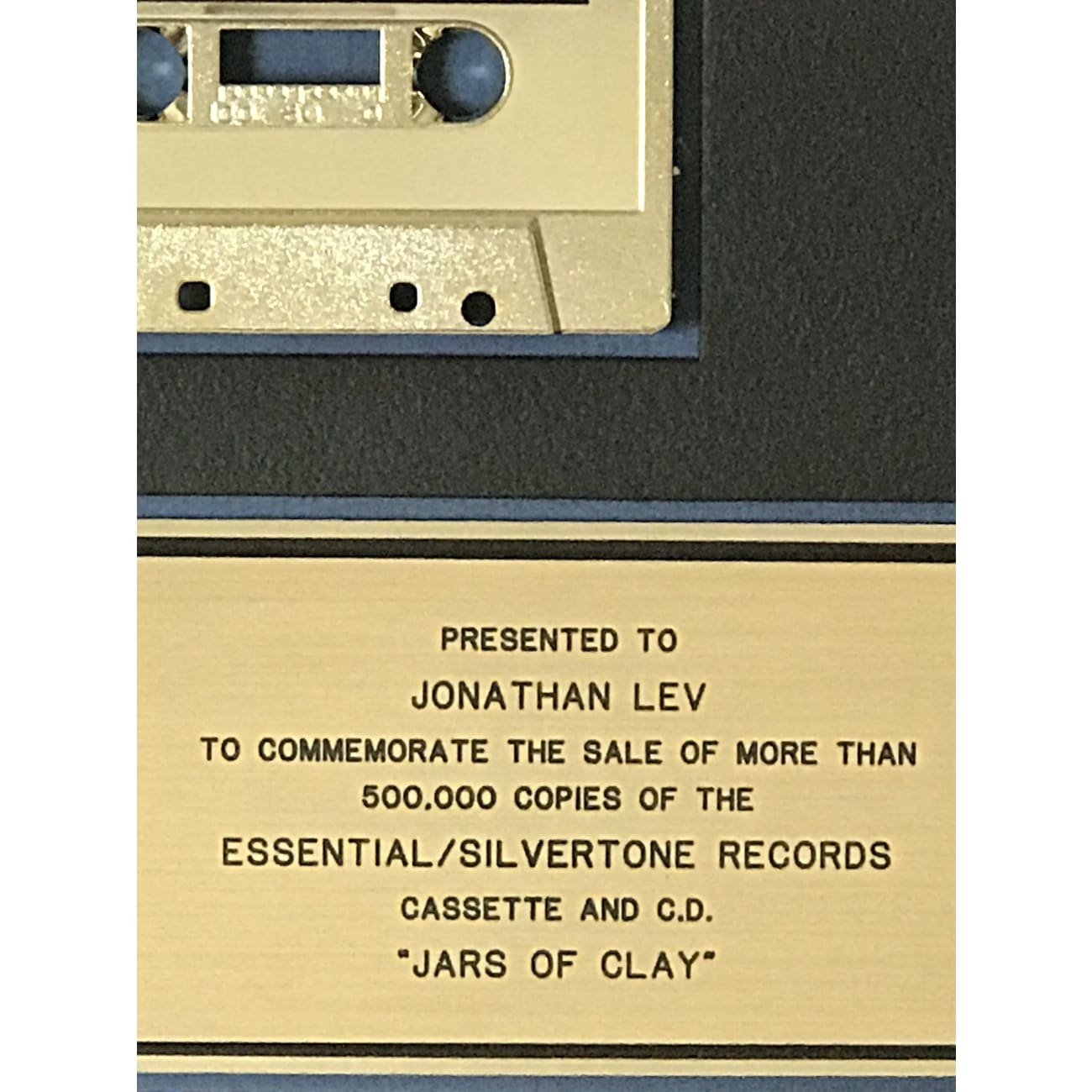 Jars Of Clay Debut RIAA Gold Album Award - Certified Music Collectible for Fans & Memorabilia Enthusiasts - Perfect for Display in Home, Office, or Music Studio