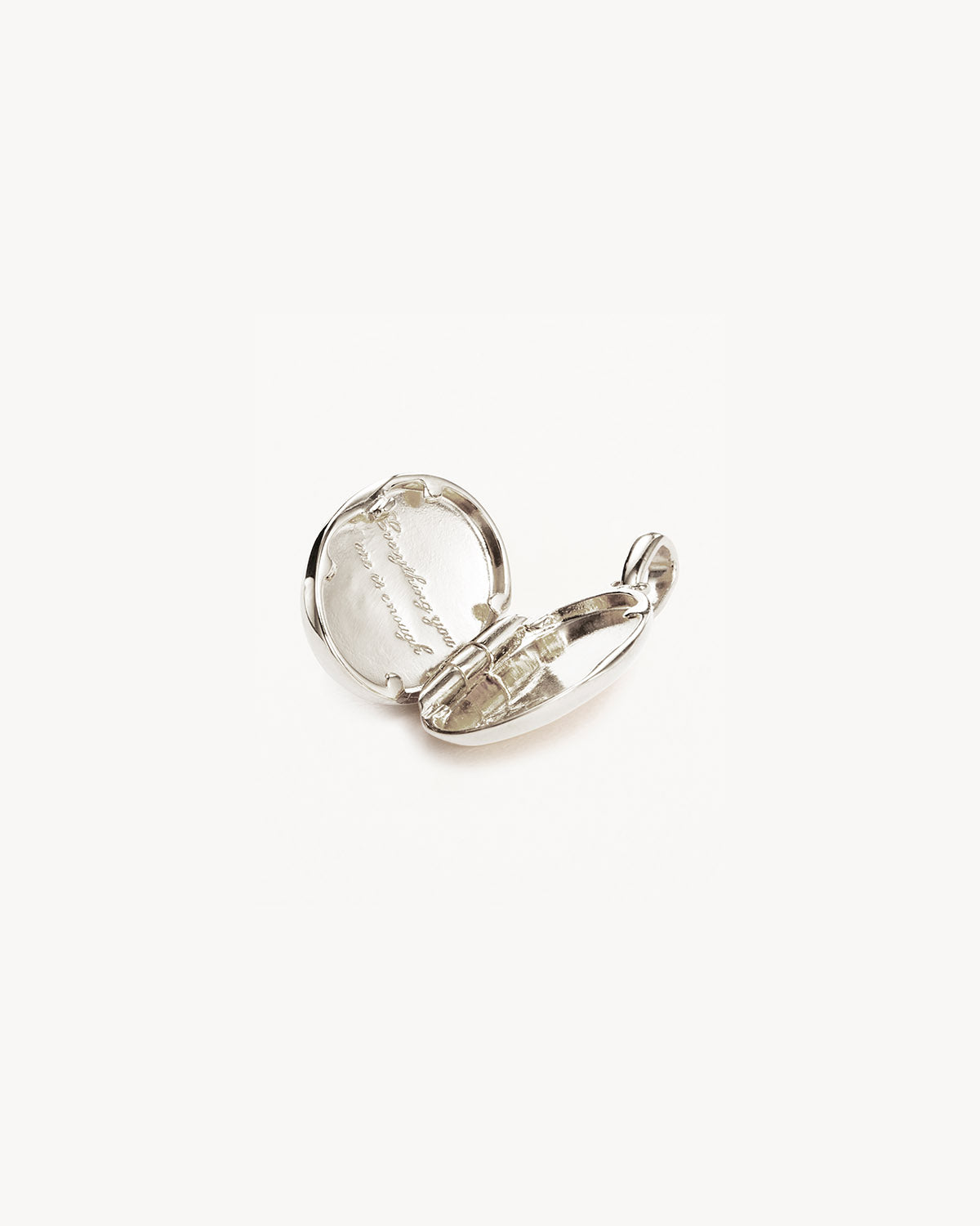 Everything You Are Is Enough Sterling Silver Locket Pendant - Perfect for Gifts, Inspirational Jewelry & Daily Wear