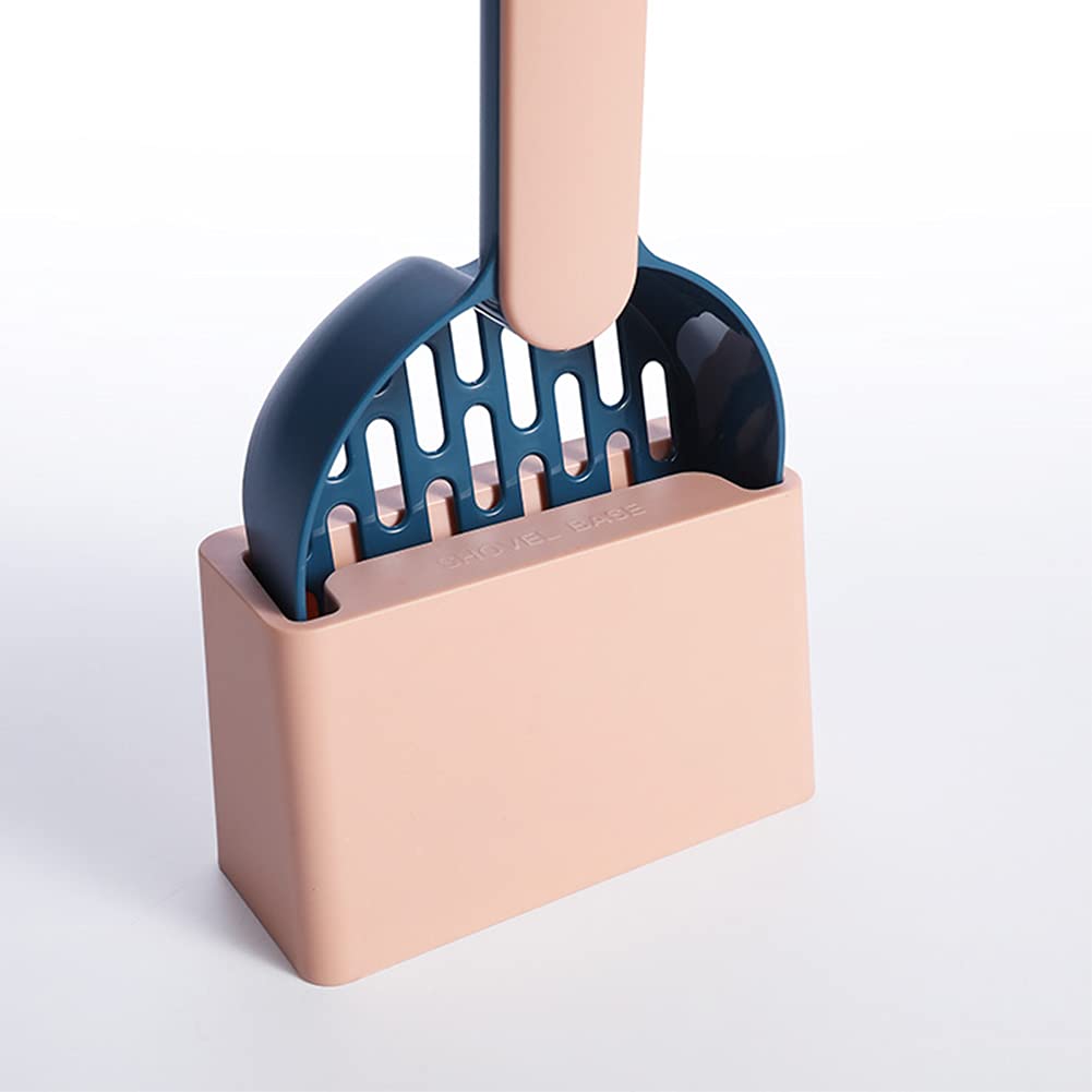 Premium ABS Plastic Cat Litter Scoop - Durable Pet Waste Cleaning Tool with Ergonomic Handle for Easy Litter Box Cleaning (Pink, 1-Pack) - Ideal for Multi-Cat Households & Odor Control