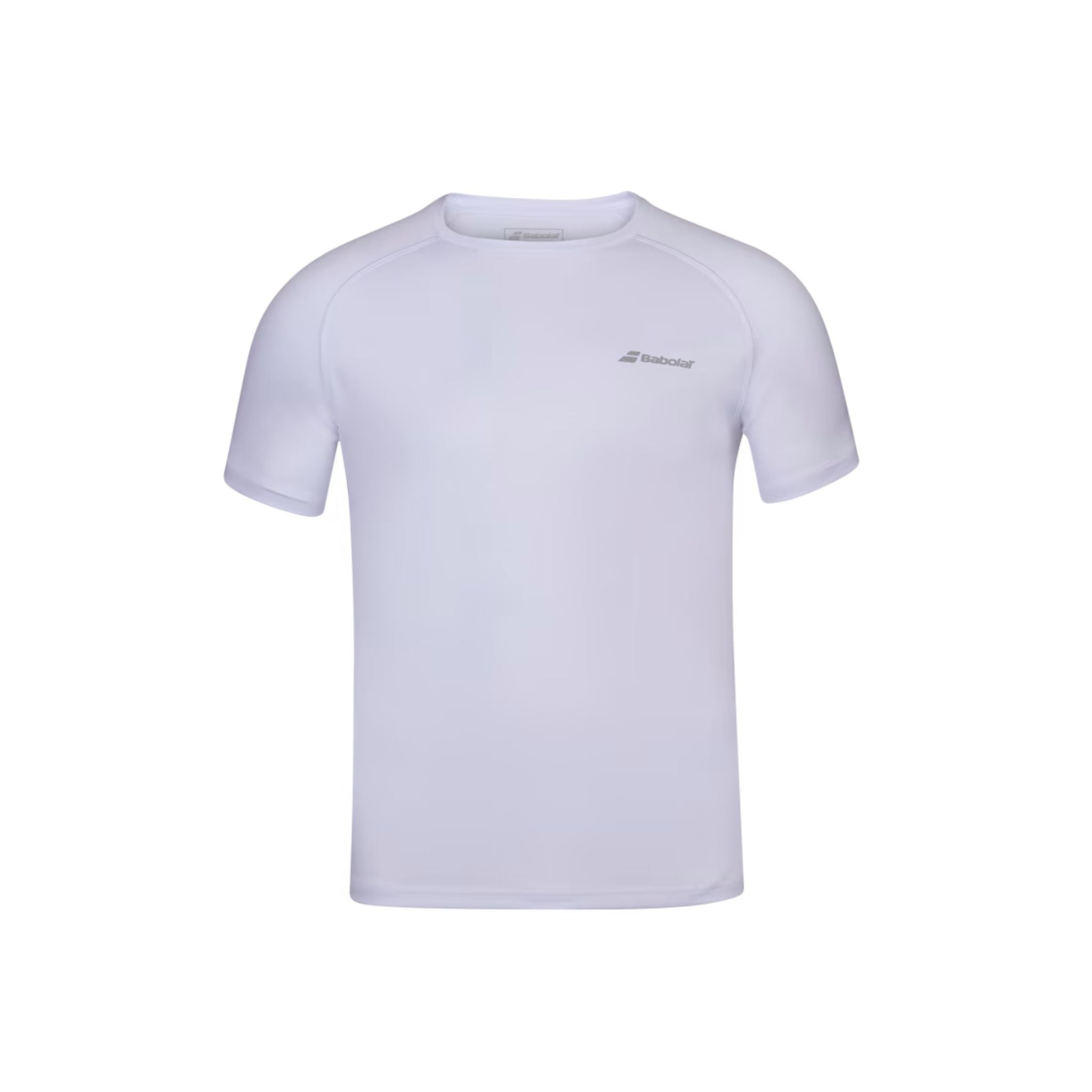 Babolat Boys' Play Crew Neck T-Shirt - White | Comfortable Cotton Tennis Shirt for Kids | Perfect for Practice, Matches & Casual Wear