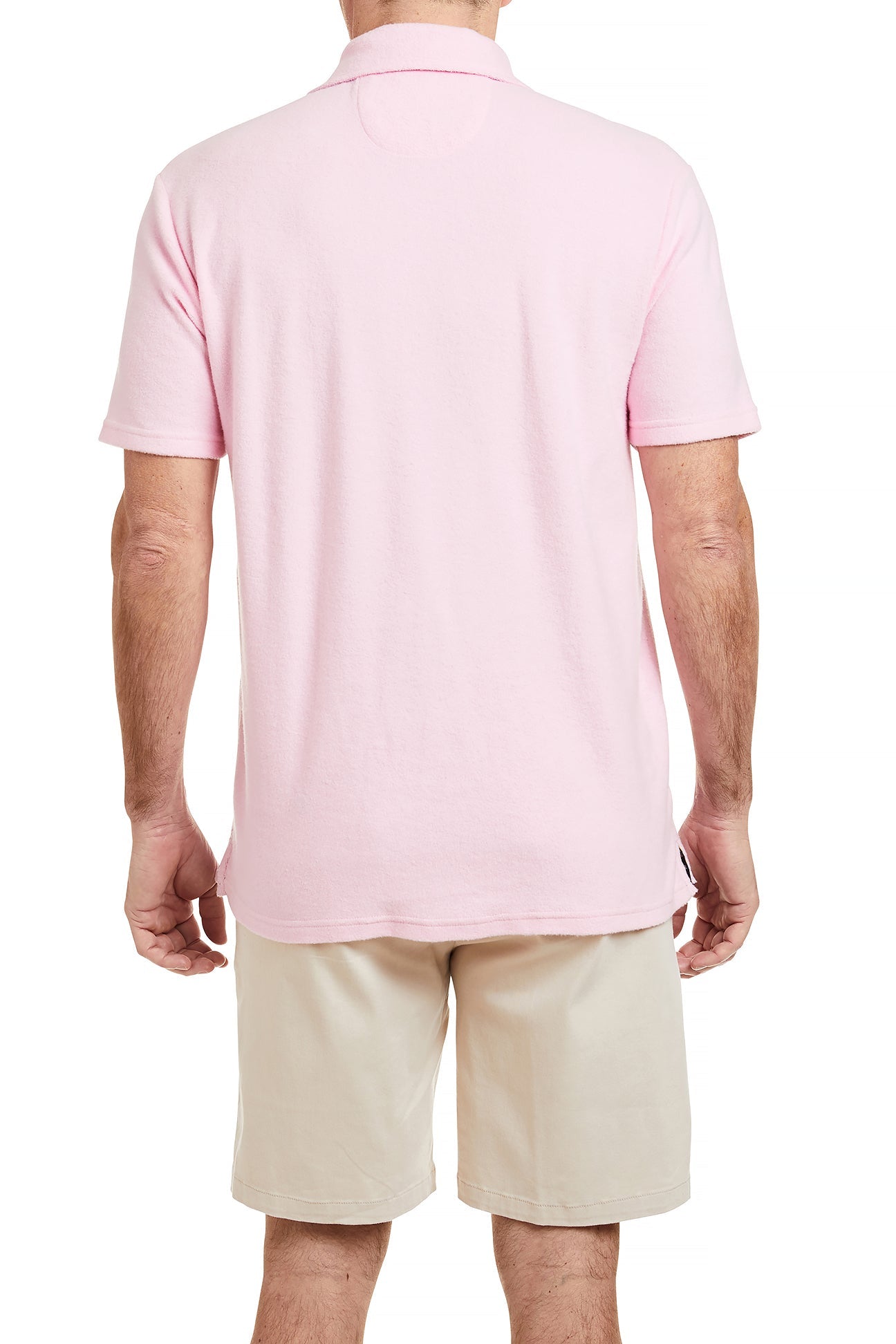 Premium Terry Cloth Polo Shirt for Men & Women - Soft Breathable Cotton, Classic Fit, Light Pink - Perfect for Golf, Casual Wear & Summer Outfits