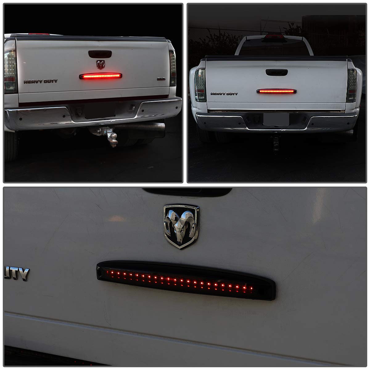 DNA Motoring TGL-DRAM03-LED-BK-SM-L Sequential LED Tailgate Light Bar - Smoked Lens Third Brake Lamp for Trucks & SUVs | Enhances Visibility & Safety During Night Driving