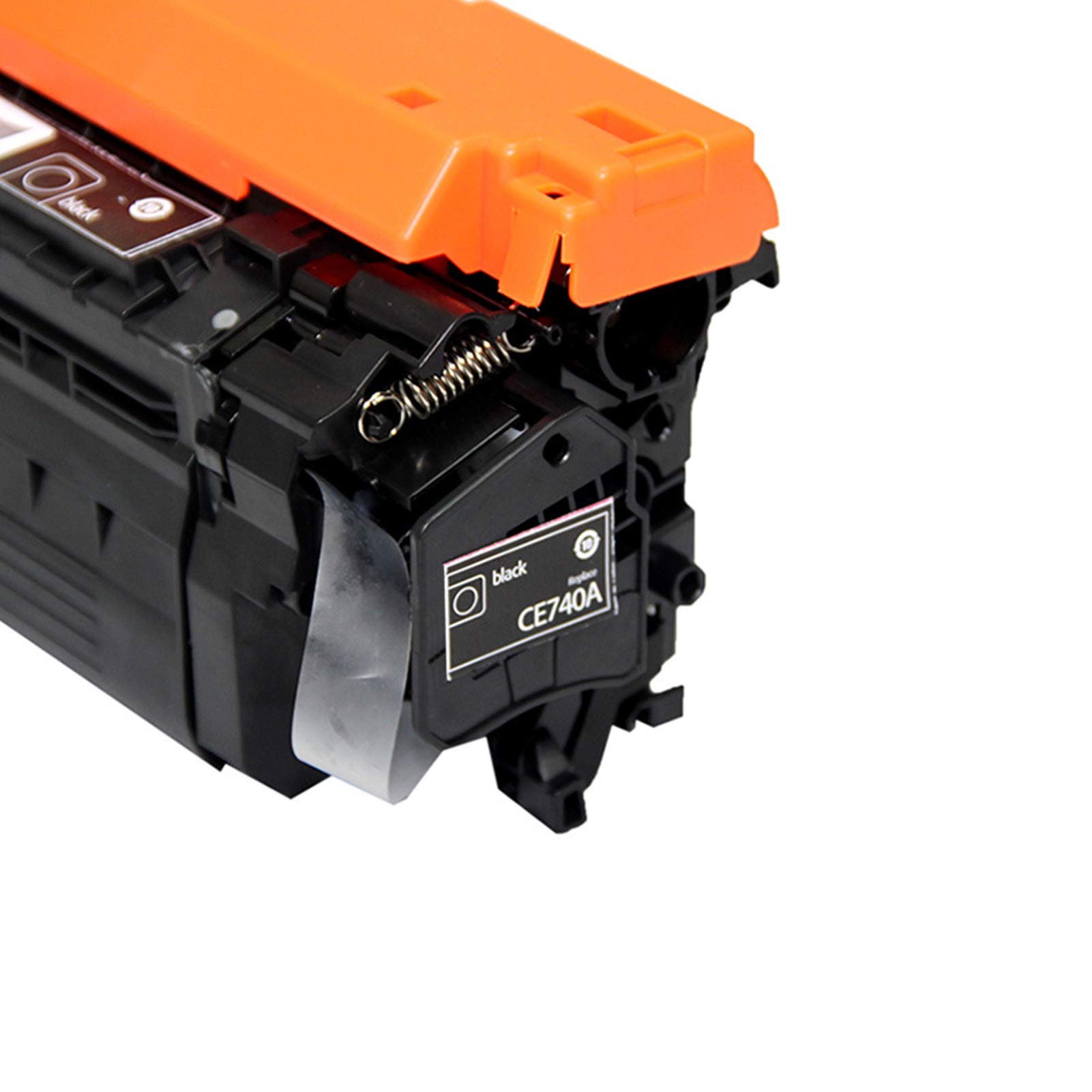 307A CE740A Compatible Toner Cartridge (with Chips) - 2-Pack Black Replacement for HP Color LaserJet Pro CP5225/CP5025/CP5220 Printers - High-Quality Clear Printing - Perfect for Office, Home & Small Business Use