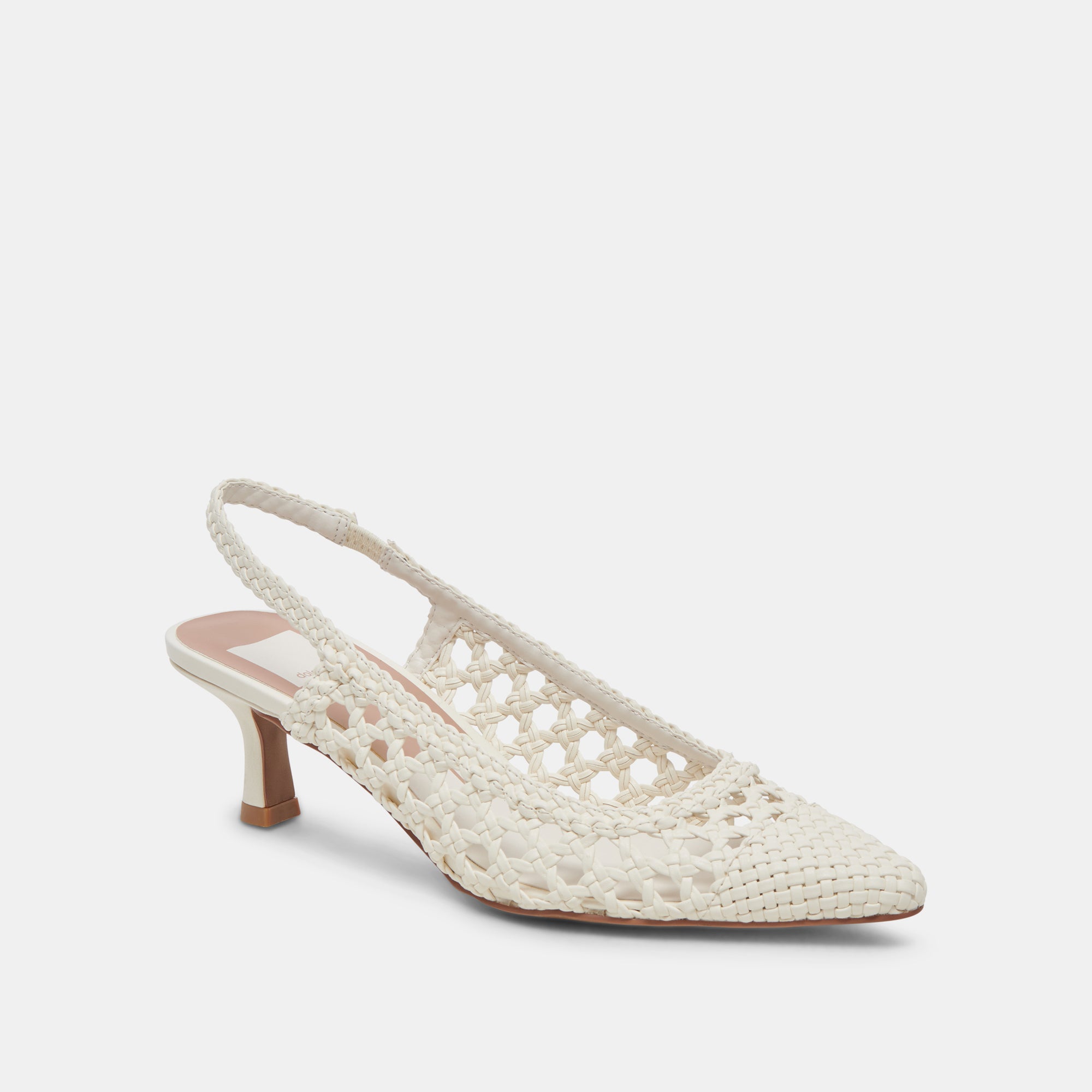 OLYMPA Women's White Stella High Heels - Elegant Pointed Toe Pumps for Party, Wedding & Evening Wear