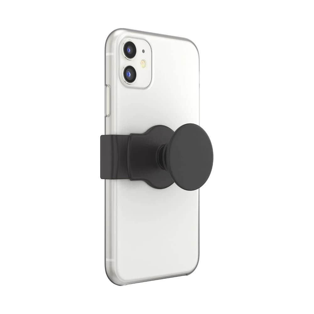 PopSockets Slide Phone Grip with Expanding Kickstand - Black Square Edge Phone Holder for iPhone, Samsung & Smartphones | Perfect for Watching Videos, Taking Selfies & Secure Grip While Commuting
