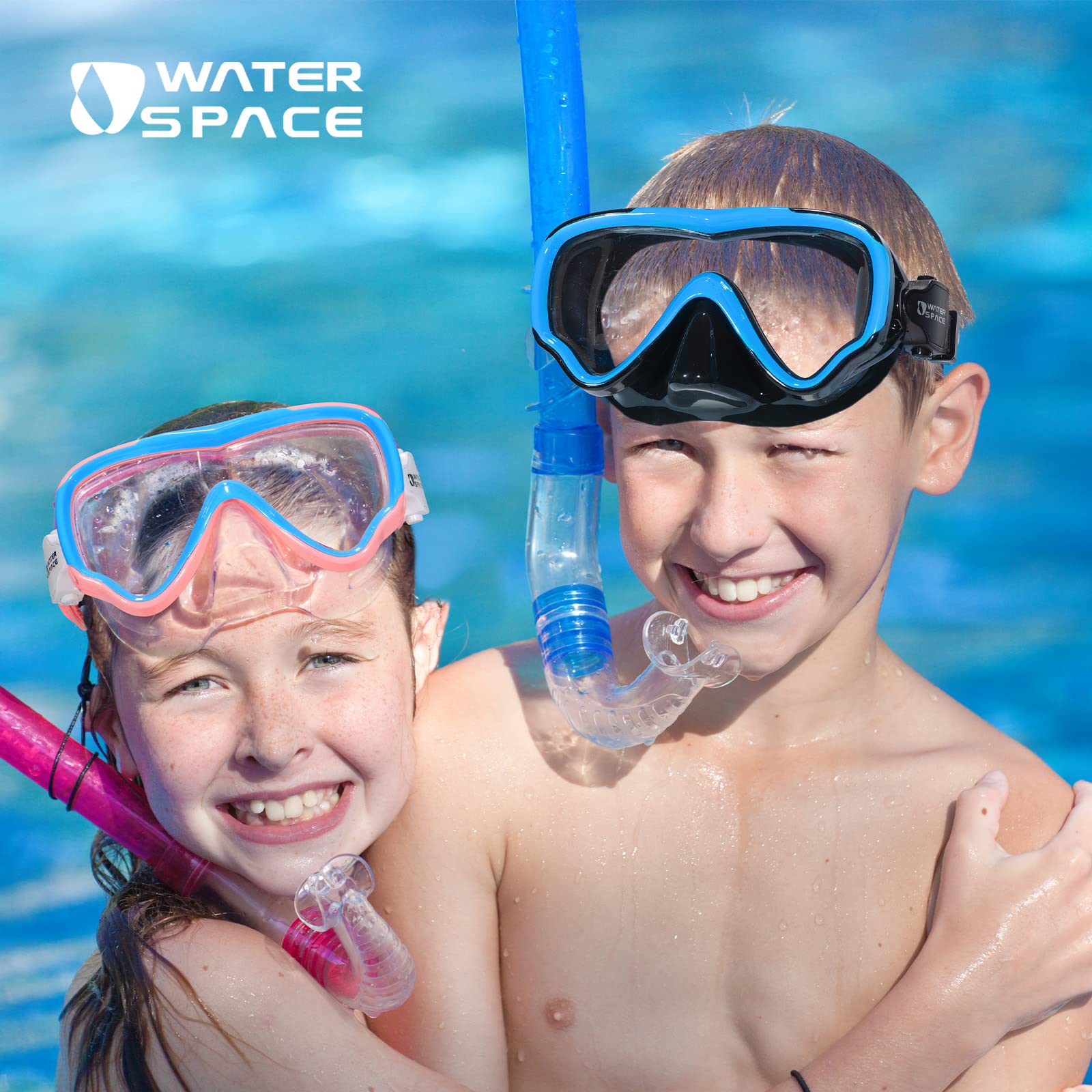 Kids Swimming Goggles with Nose Cover, Anti-Shattered UV Protection Lens, No-Leak Swim Mask for Youth Ages 3-15, Perfect for Pool, Beach, and Swim Lessons