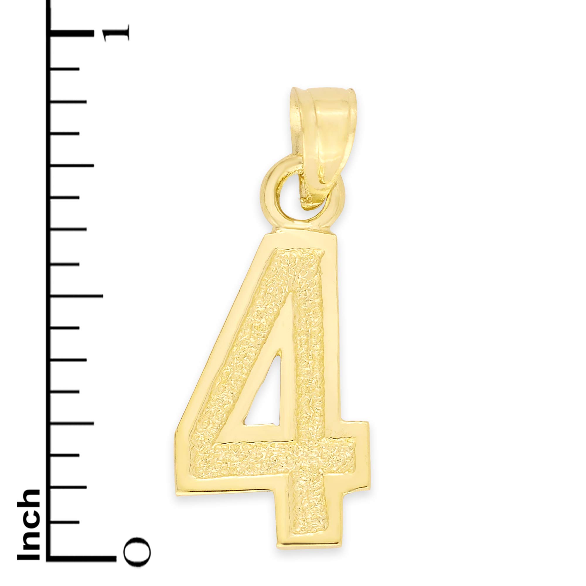 14K Real Solid Gold Athletic Number Pendant for Necklace - Sports Jewelry Gift for Athletes, Graduates & Loved Ones - Perfect for Birthdays, Anniversaries & Sports Achievements