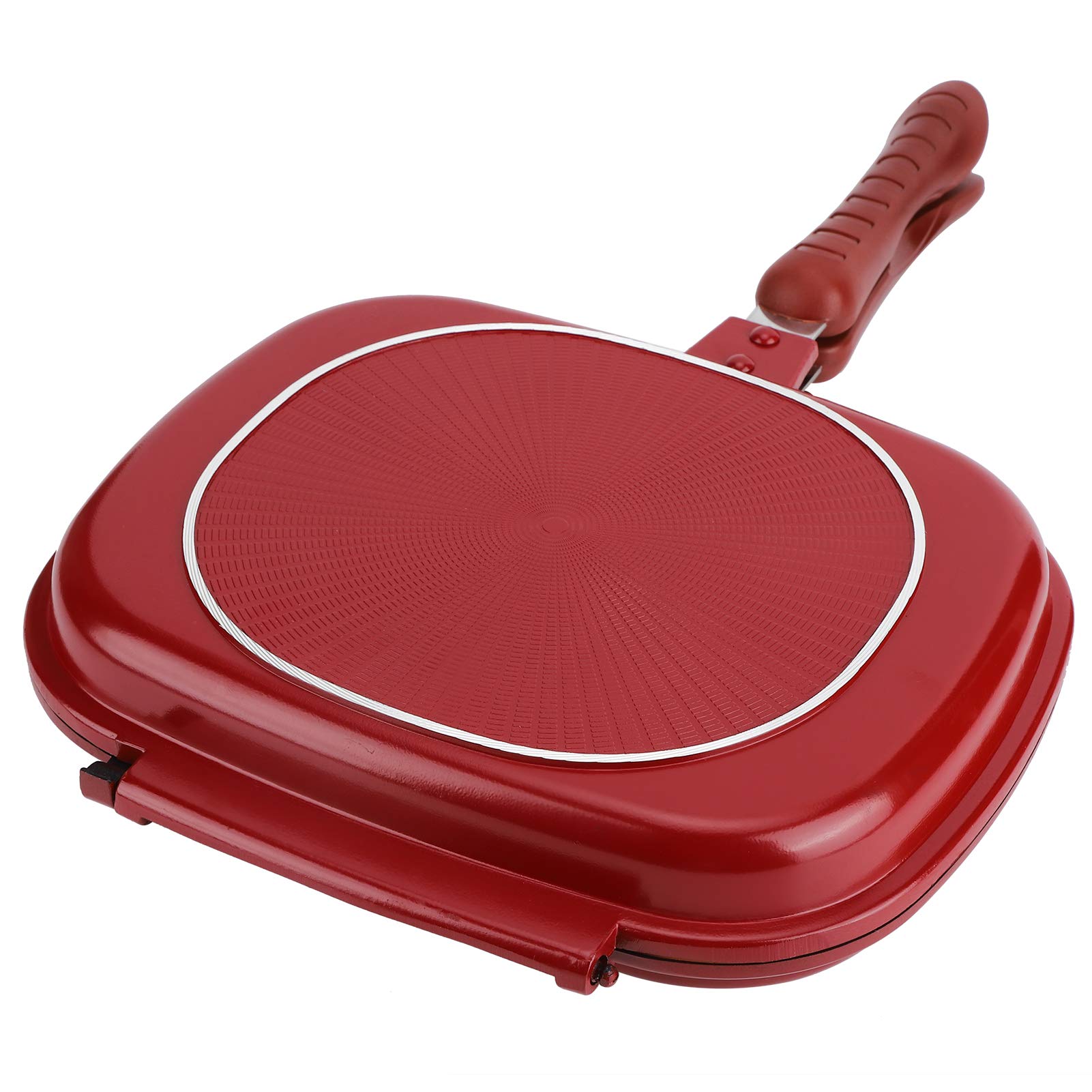 Haofy 28cm Double Sided Grill Pan - Nonstick Frying Pan for Pancakes, Omelettes, Toasties & Sandwiches - Perfect for Breakfast Cooking, Camping & Outdoor BBQ