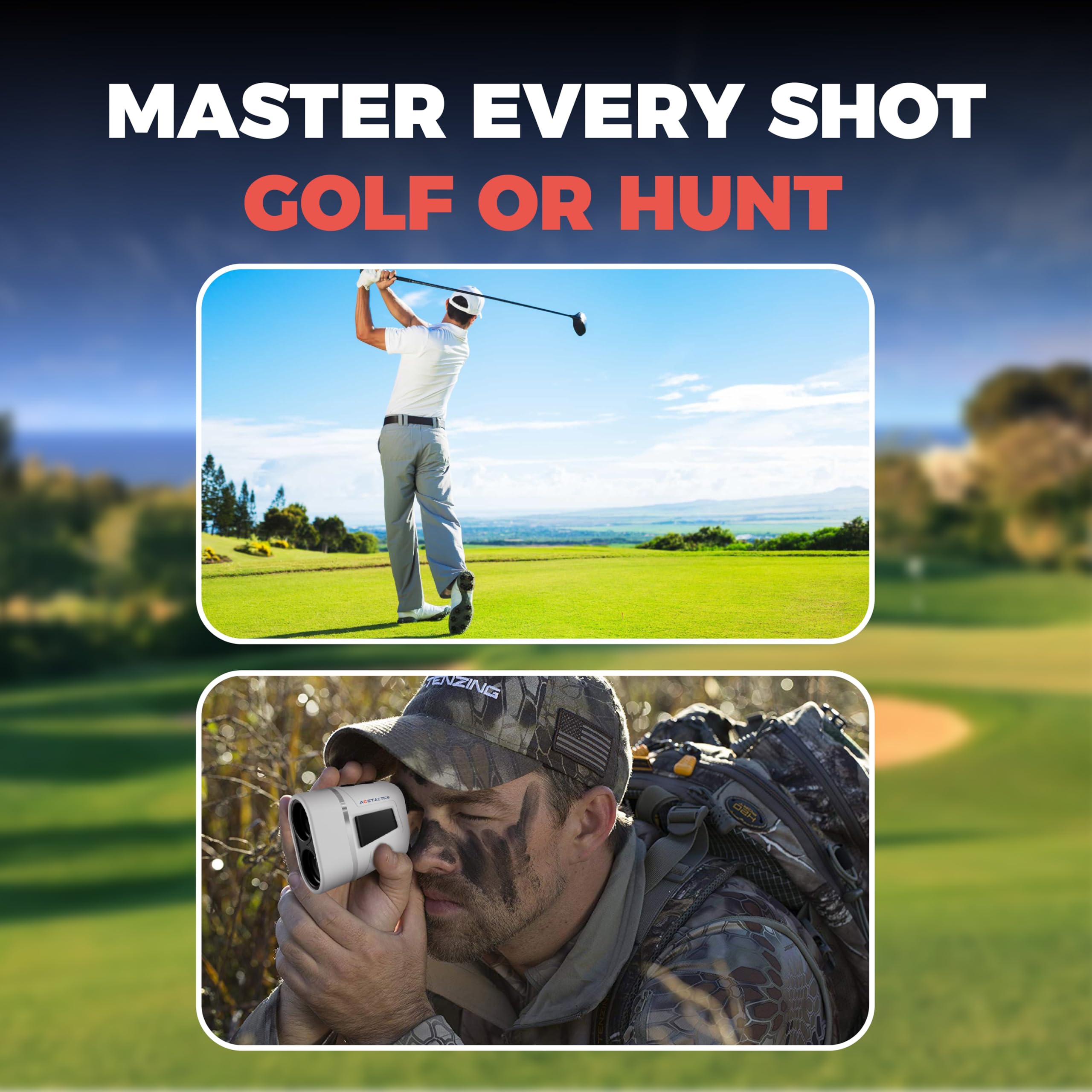 Premium Golf Rangefinder with Slope & Magnetic Mount - 7X Magnification, 1200 Yard Laser Distance Measurement, High Precision & Rechargeable - Perfect for Golf Tournaments, Hunting & Outdoor Sports