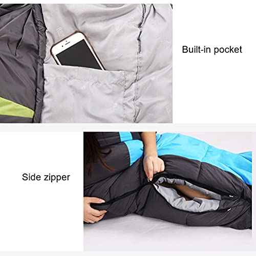 3 Season Lightweight Camping Sleeping Bag for Adults & Kids - Portable Hollow Cotton Sleeping Bag for Backpacking, Hiking, Travel, and Outdoor Festivals - Perfect for Camping Trips and Sleepovers