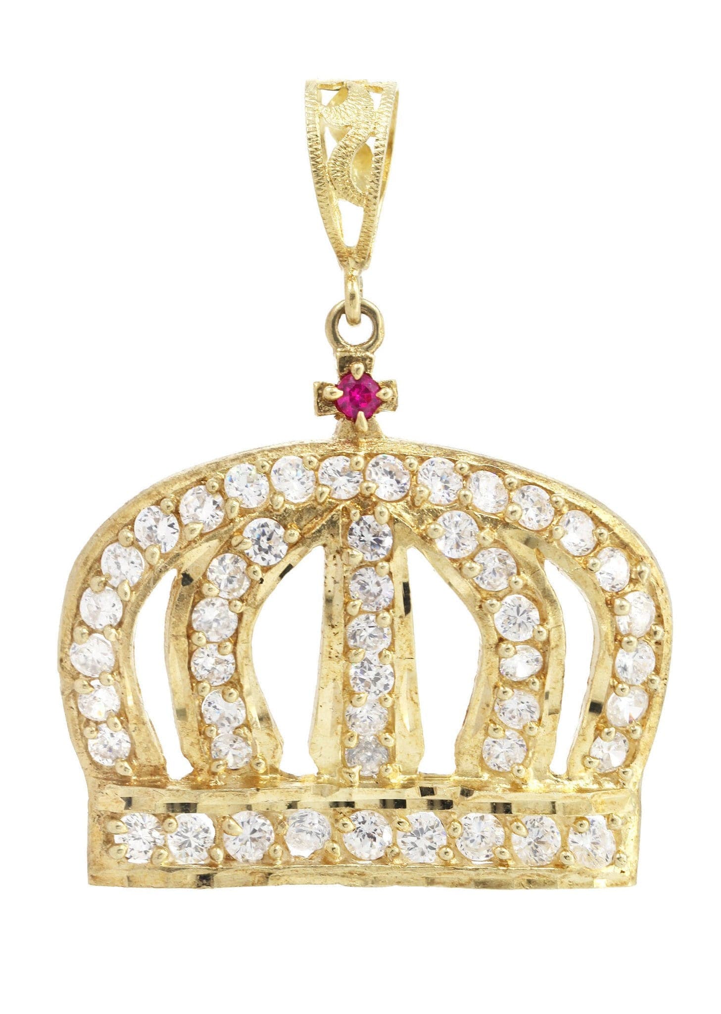 10K Gold Crown Pendant Necklace - 16.5 Grams (0.58 oz) | Elegant Jewelry Gift for Women, Men | Perfect for Parties, Weddings & Special Occasions