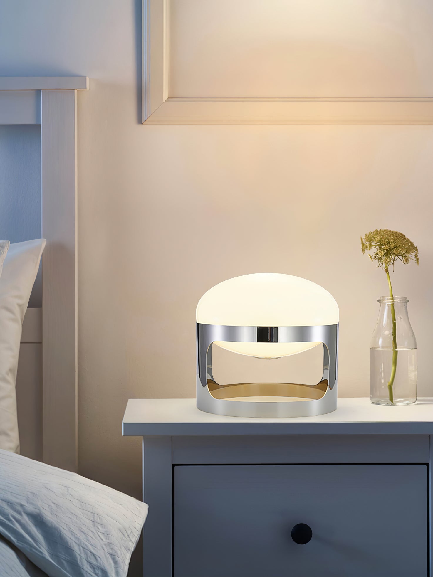 KD27 Modern Table Lamp - Stylish LED Nightstand Lamp for Bedroom, Living Room & Office - Soft Warm White Light, Touch Control, Energy Efficient