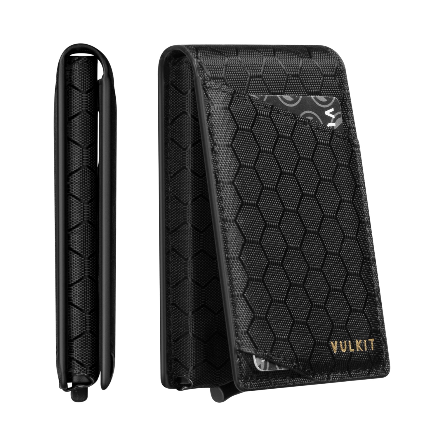 VC210 Removable Aluminum Card Holder - Slim Bifold Wallet with Magnetic Closure, ID Window & 2 Extra Card Slots | RFID Blocking Metal Wallet for Men & Women | Perfect for Travel, Business & Everyday Use