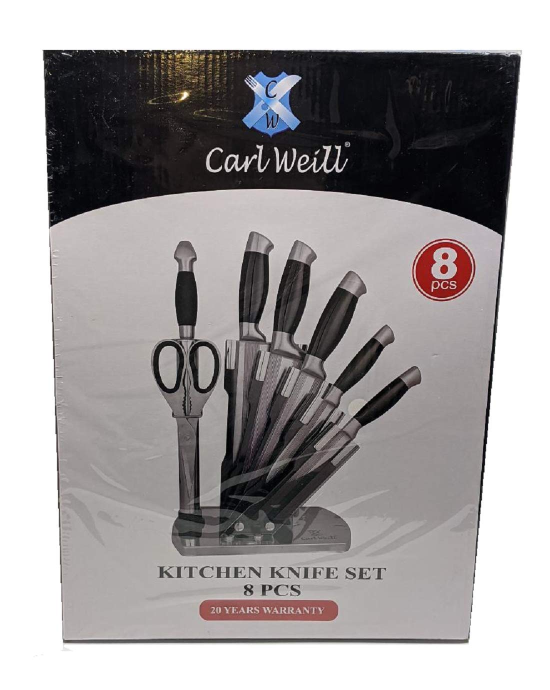 Premium 8-Piece Kitchen Knife Set - High-Quality Stainless Steel Chef Knives for Cooking, Slicing & Dicing - Perfect for Home Chefs & Professional Kitchens