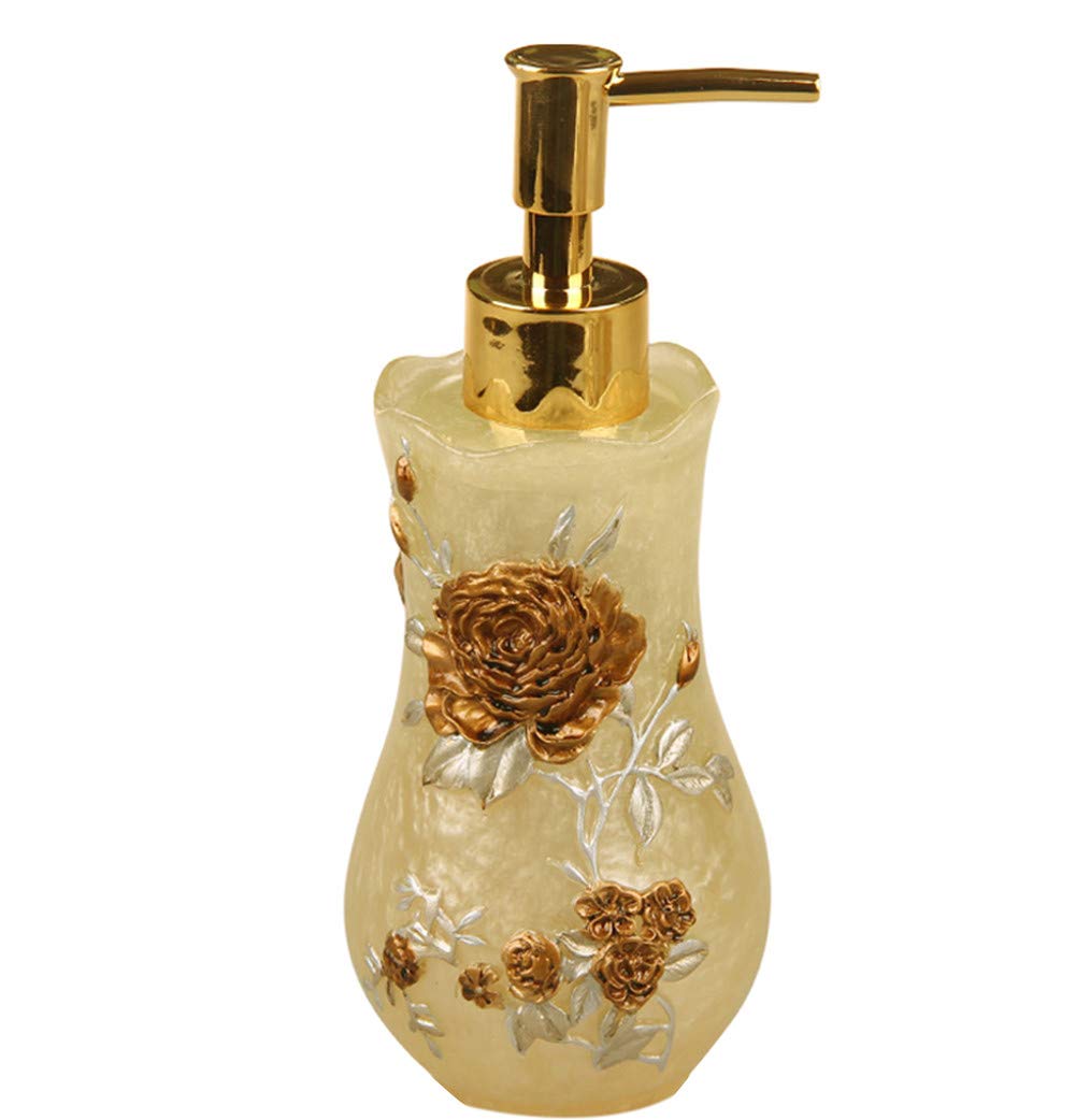 Premium Gold Liquid Dish Soap Dispenser - Elegant Lotion Pump Bottle for Kitchen & Bathroom | Perfect for Hand Soap, Dishwashing Liquid & Shampoo Storage