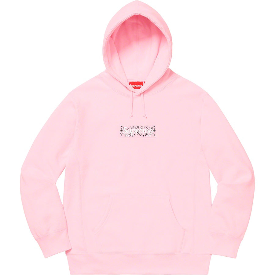 SUPREME 19FW BANDANA BOX LOGO HOODED SWEATSHIRT - Streetwear Fashion for Urban Style & Casual Wear