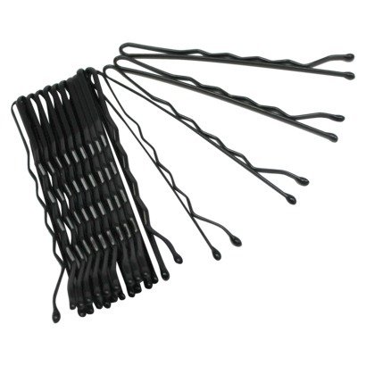 JIVISHA CREATIONS Women's Bobby Pins Hair Clips - 48 Pack Black Hair Accessories for Women, 6cm Slide Hairpins - Perfect for Updos, Ponytails & Everyday Styling