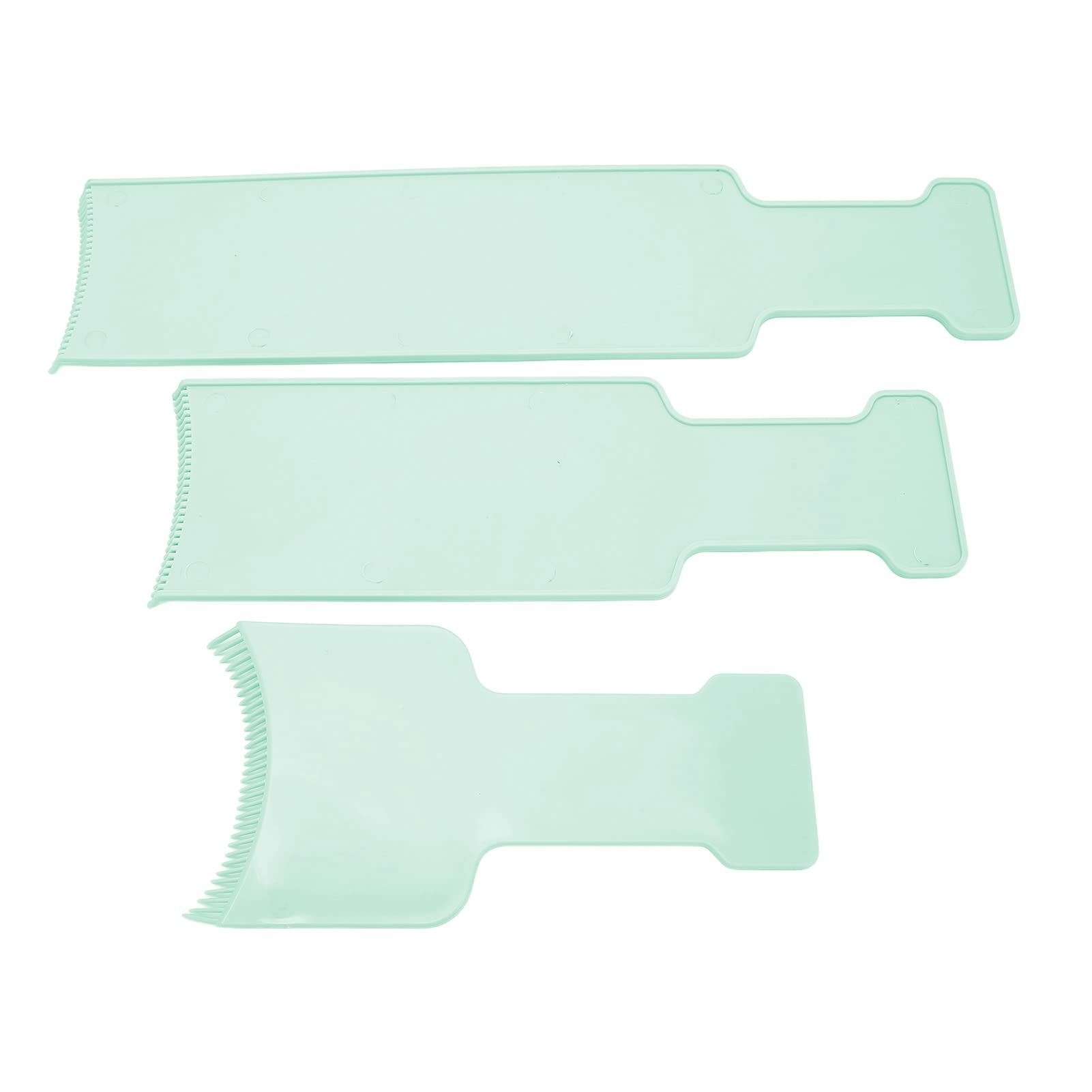 3pcs Balayage Highlighting Board Set - Professional Hair Dye Sectioning Paddle for Salon & Home Hair Coloring (Green) | Perfect for Balayage, Ombre & Foil Highlights | Barber & Stylist Tools
