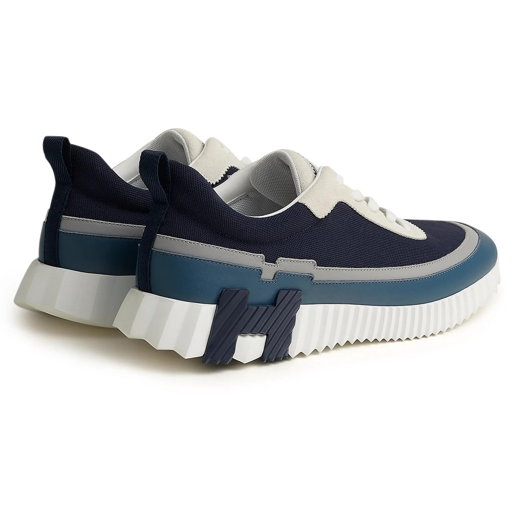 Hermès Paris Bouncing Sneaker - Blue Grey White Luxury Casual Shoes for Men & Women | Perfect for Streetwear, Office & Travel Outfits