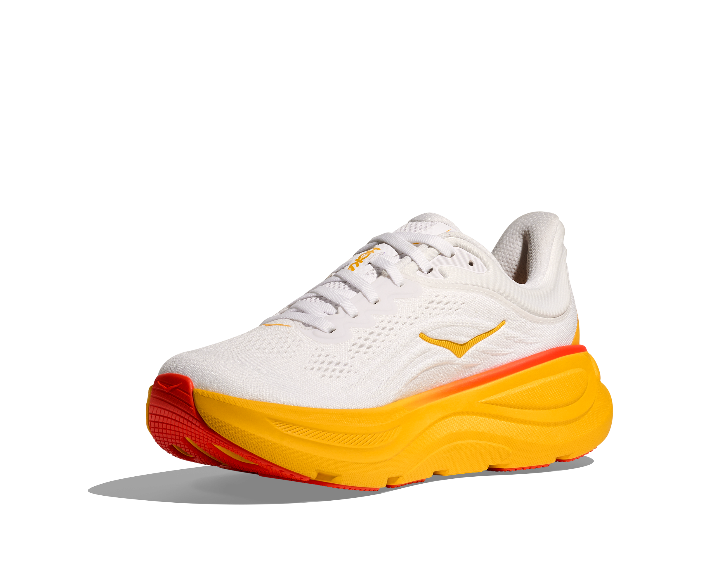 HOKA Women's Bondi 9 Running Shoes - Frost/Sunflower Colorway | Cushioned Comfort for Road Running, Walking & Everyday Wear