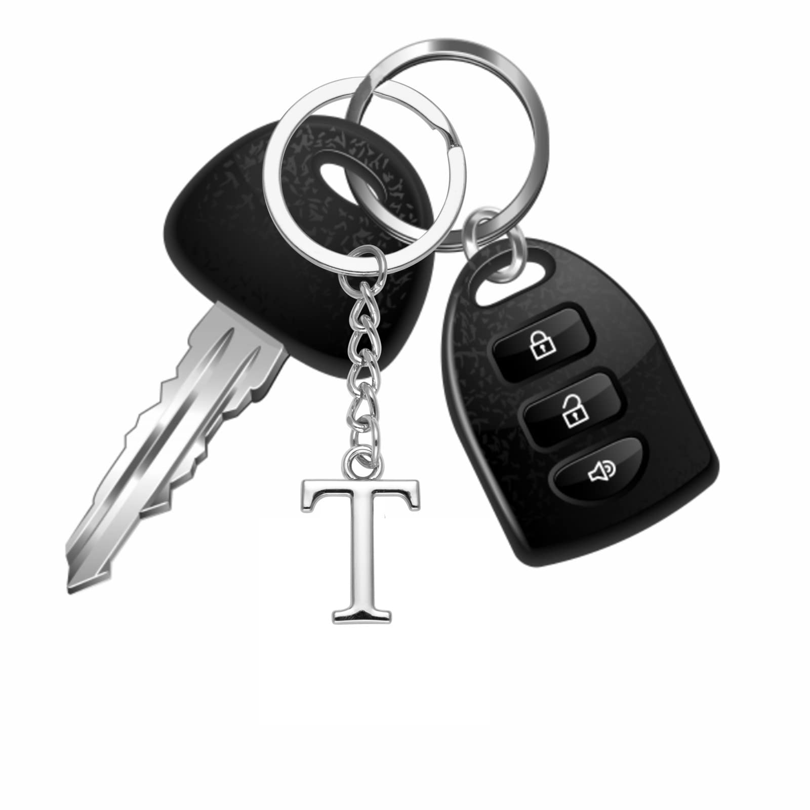 Custom A-Z Letter Keychain - Personalized DIY Key Ring for Keys, Gifts & Backpacks | Cool Little Present for Friends, Family & Coworkers | Perfect for Everyday Use, Party Favors & Special Occasions