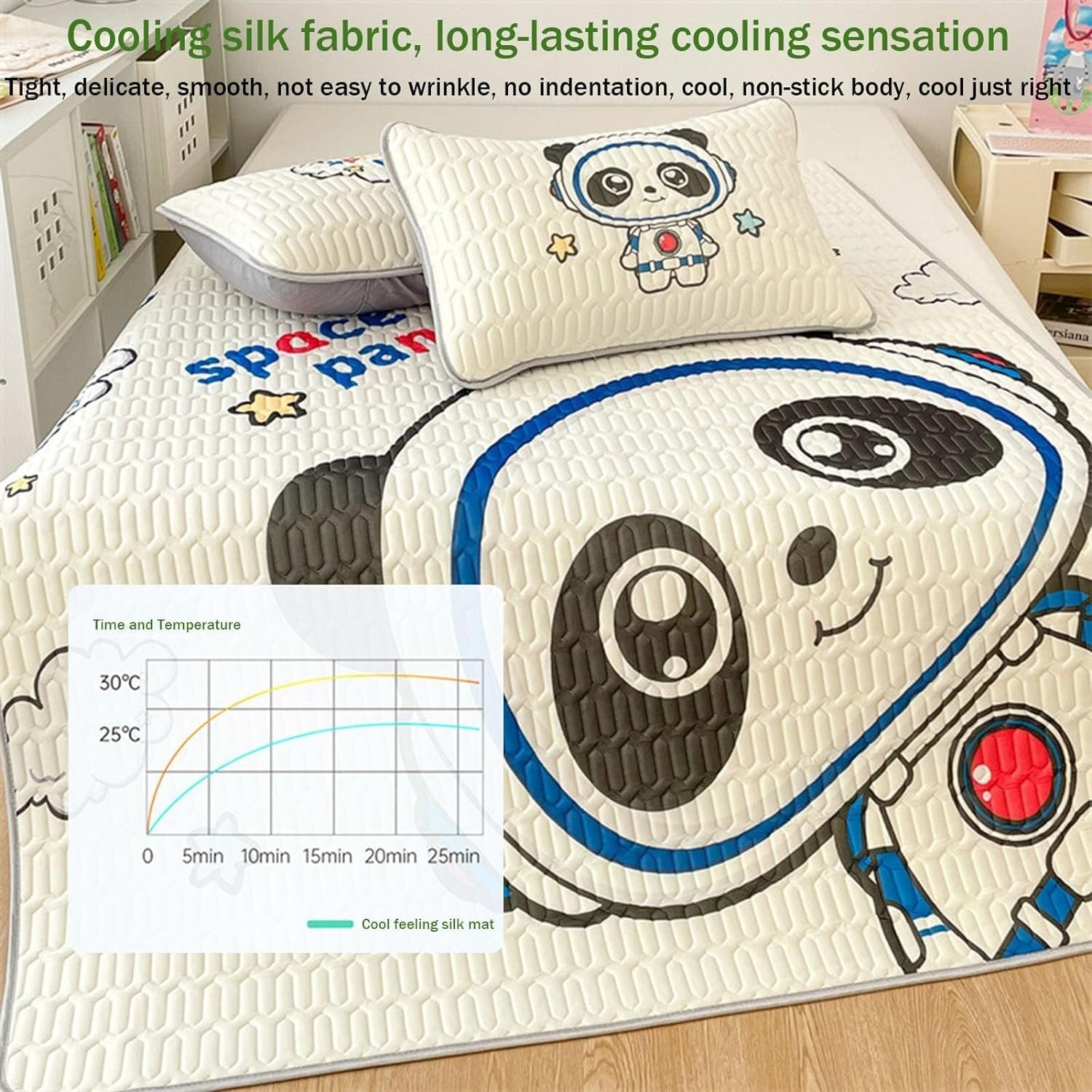 Breathable Anti-Fade Natural Latex Mattress with Cooling Icy Bed Cover - Queen Size (180x200cm) for Summer Comfort - Perfect for Hot Sleepers & Allergy Relief