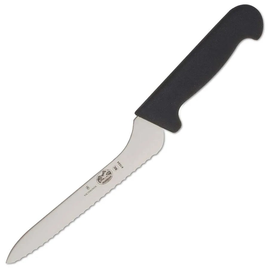 Victorinox Offset Wavy Edge Knife - Professional Serrated Kitchen Knife for Slicing Bread, Fruits & Vegetables - Perfect for Home Chefs & Culinary Enthusiasts