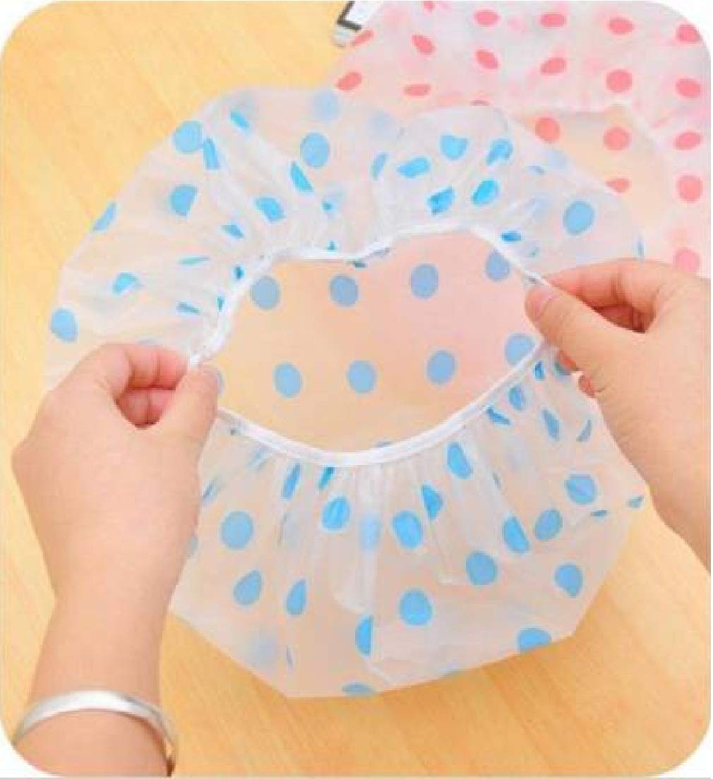 CRIYALE Waterproof Reusable Shower Cap for Women & Men - 3 Pack Hair Protection for Bathing, Swimming & Spa - Premium Elastic Shower Caps for Long Hair, Travel & Salon Use