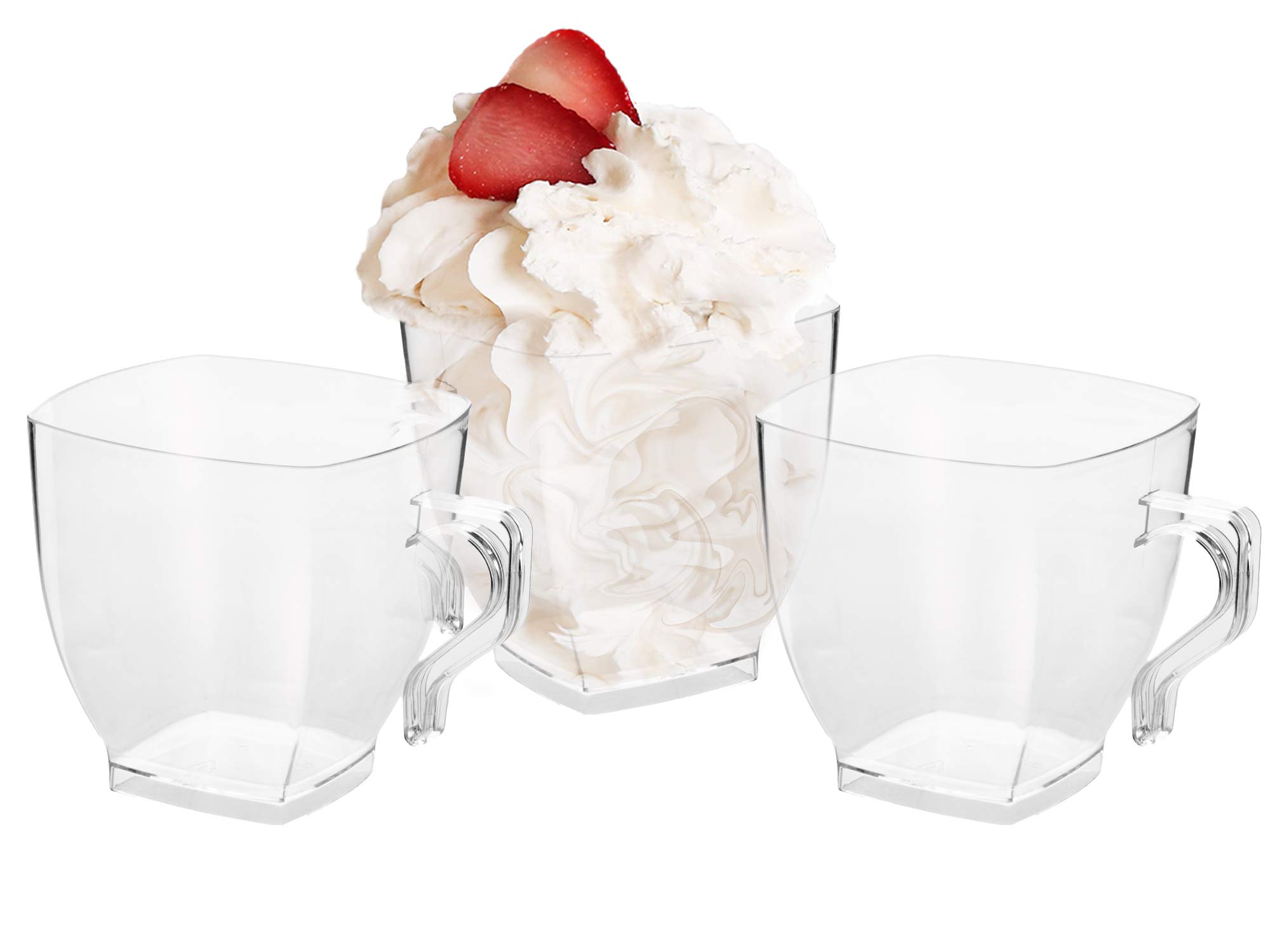 240-Pack 2 oz Clear Disposable Plastic Coffee Cups - Bulk Hard Plastic Drinking Tumblers for Tea, Coffee & Beverages - Perfect for Wedding, Christmas, Birthday Parties, Office & Home Use