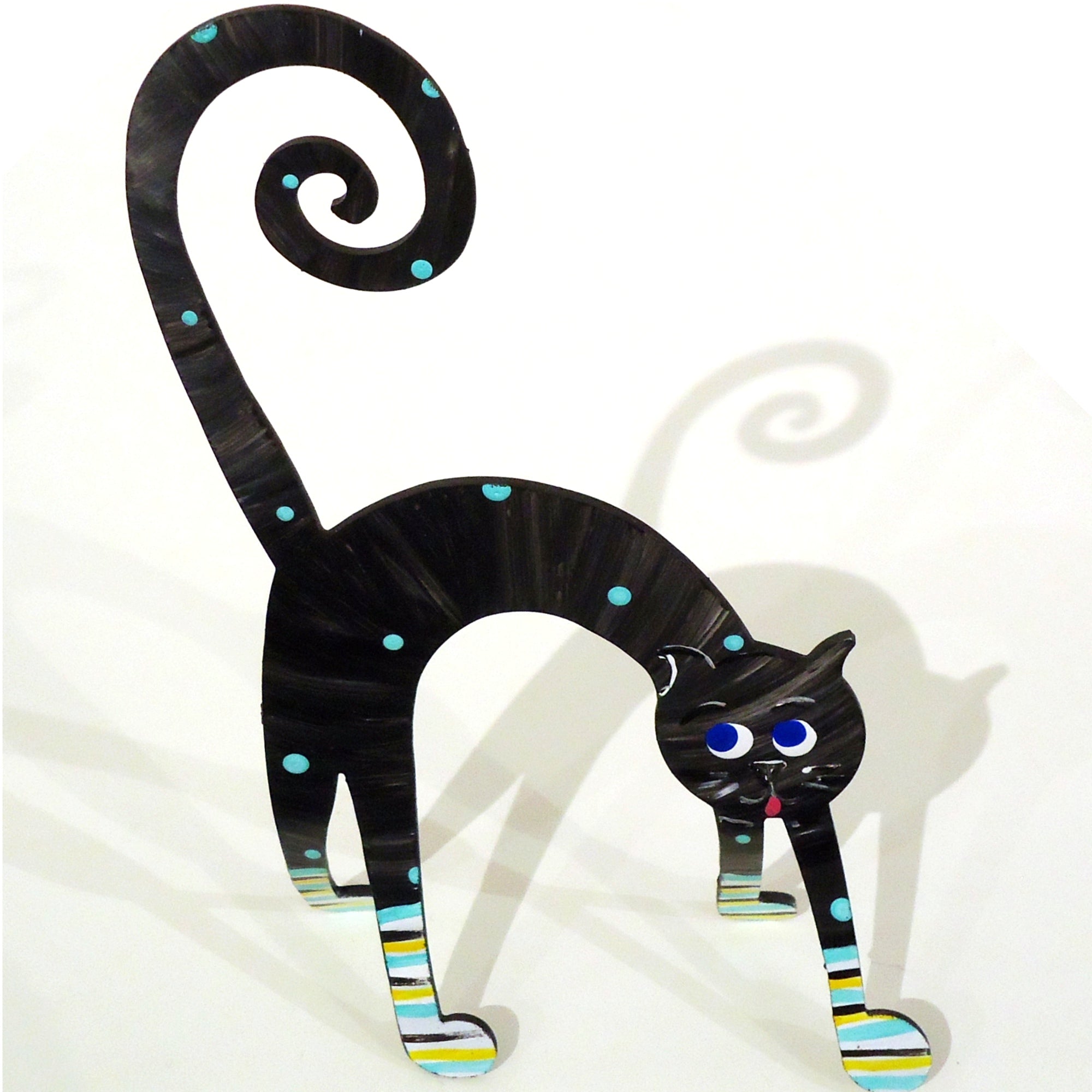 Scary Black Cat Photo Holder - Halloween Decor, Spooky Picture Frame for Home & Office - Perfect for Halloween Party Decorations & Gifts