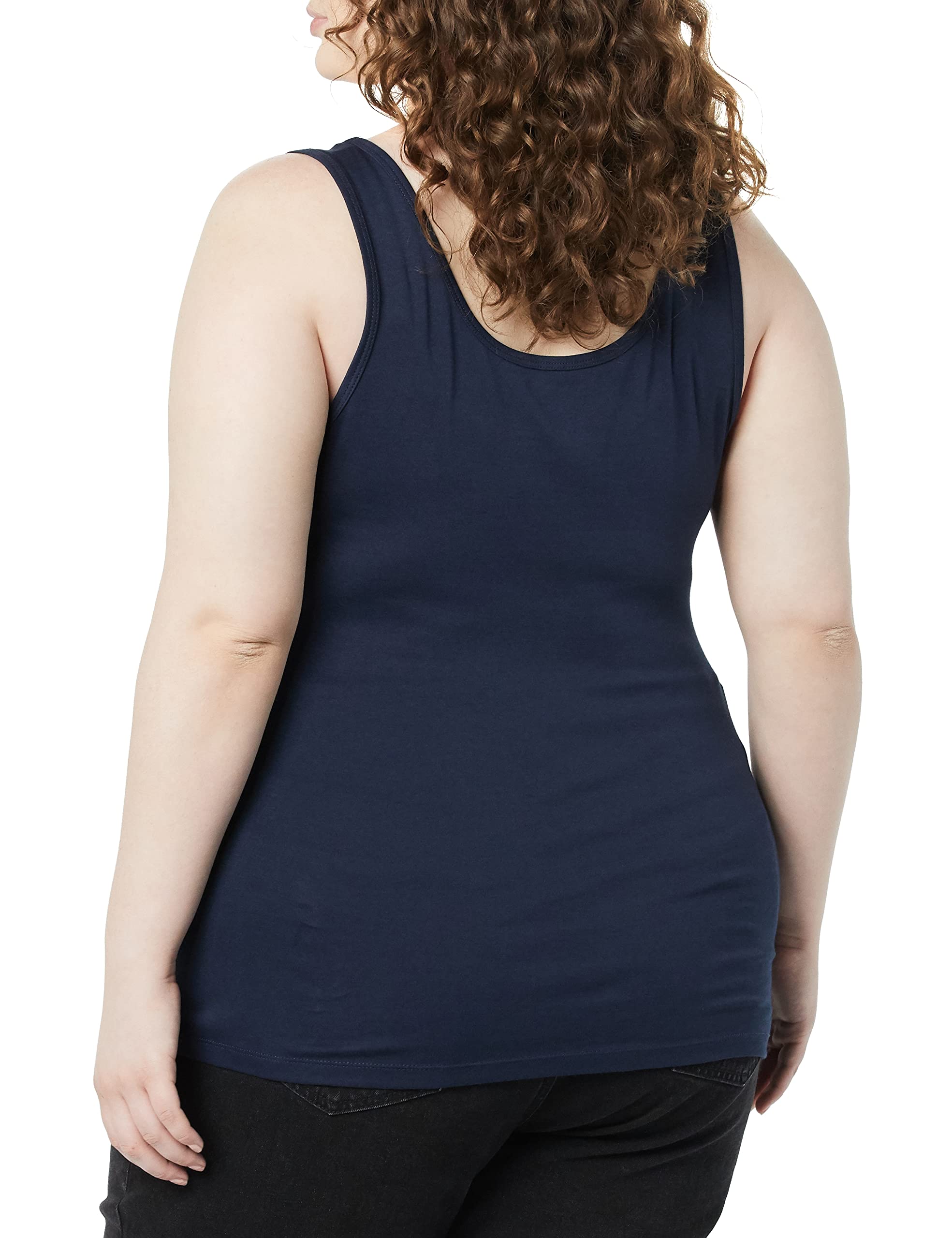 Amazon Essentials Women's Plus Size Tank Tops - 3 Pack Cotton Camisoles for Layering, Sleep & Casual Wear | Breathable Summer Tops for Curvy Women