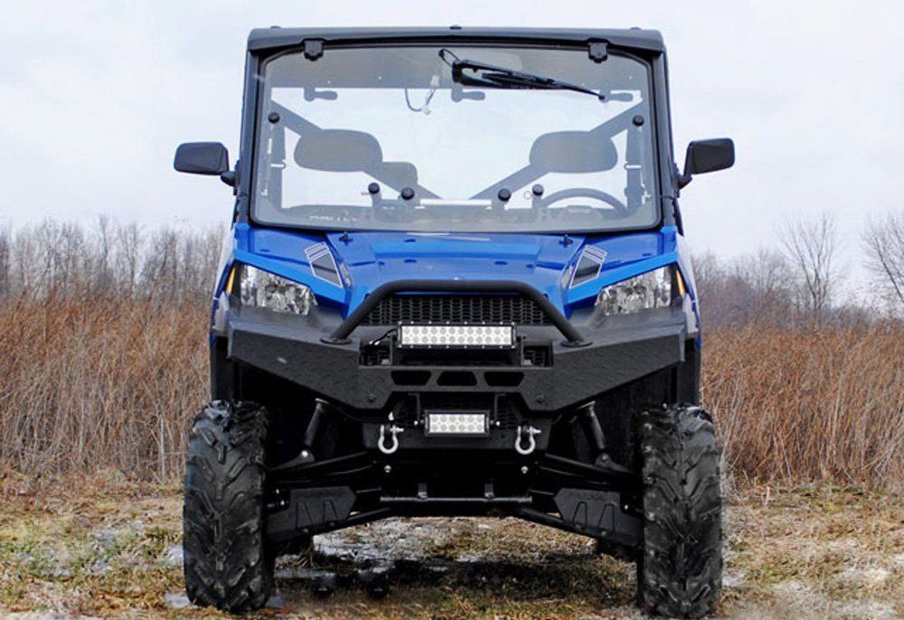 36W 8 LED Light Bar with Universal Handlebar Mount Bracket for ATV UTV Dirt Bike - Off-Road Lighting for Night Riding, Hunting & Trail Adventures