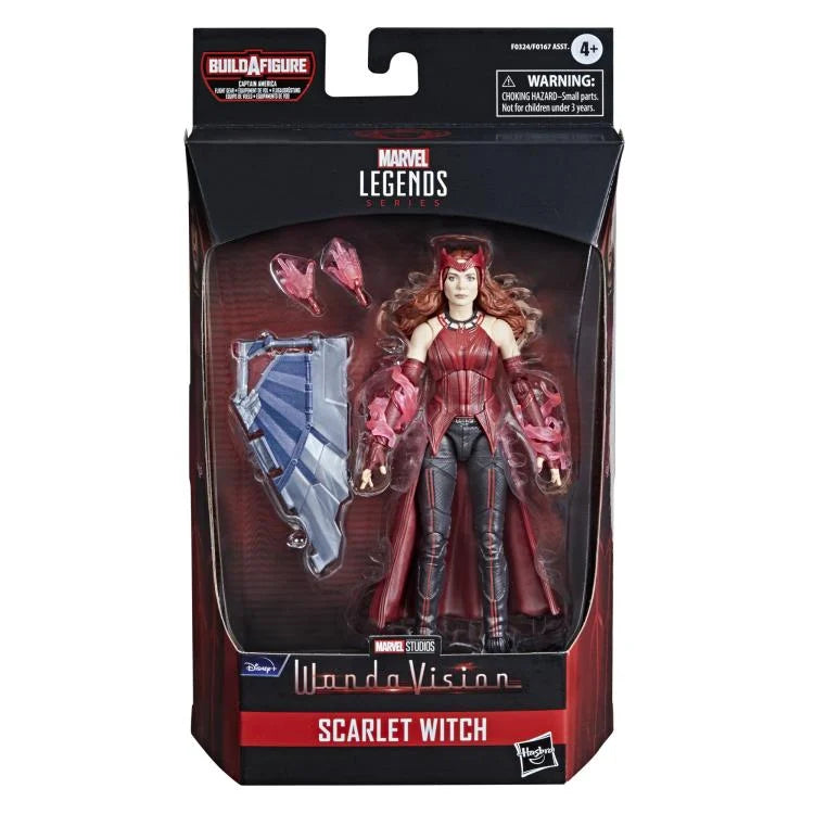 WandaVision Marvel Legends Scarlet Witch Action Figure (Captain America Flight Gear BAF) - Collectible Toy for Marvel Fans & Display