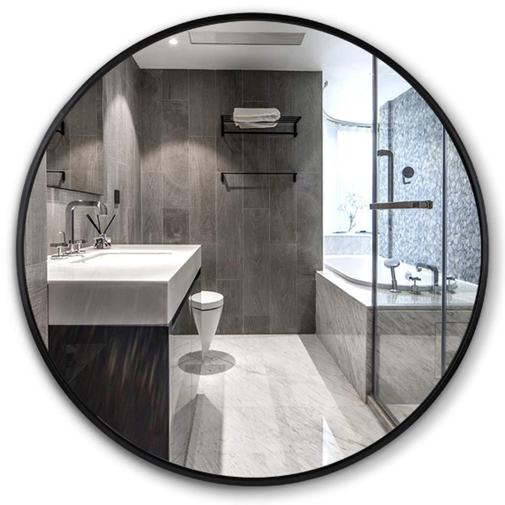 30CM Round Wall Mirror with Metal Frame - Large Vanity Mirror for Bathroom, Living Room & Entryway | Decorative, Shaving & Makeup Mirror for Home Decor